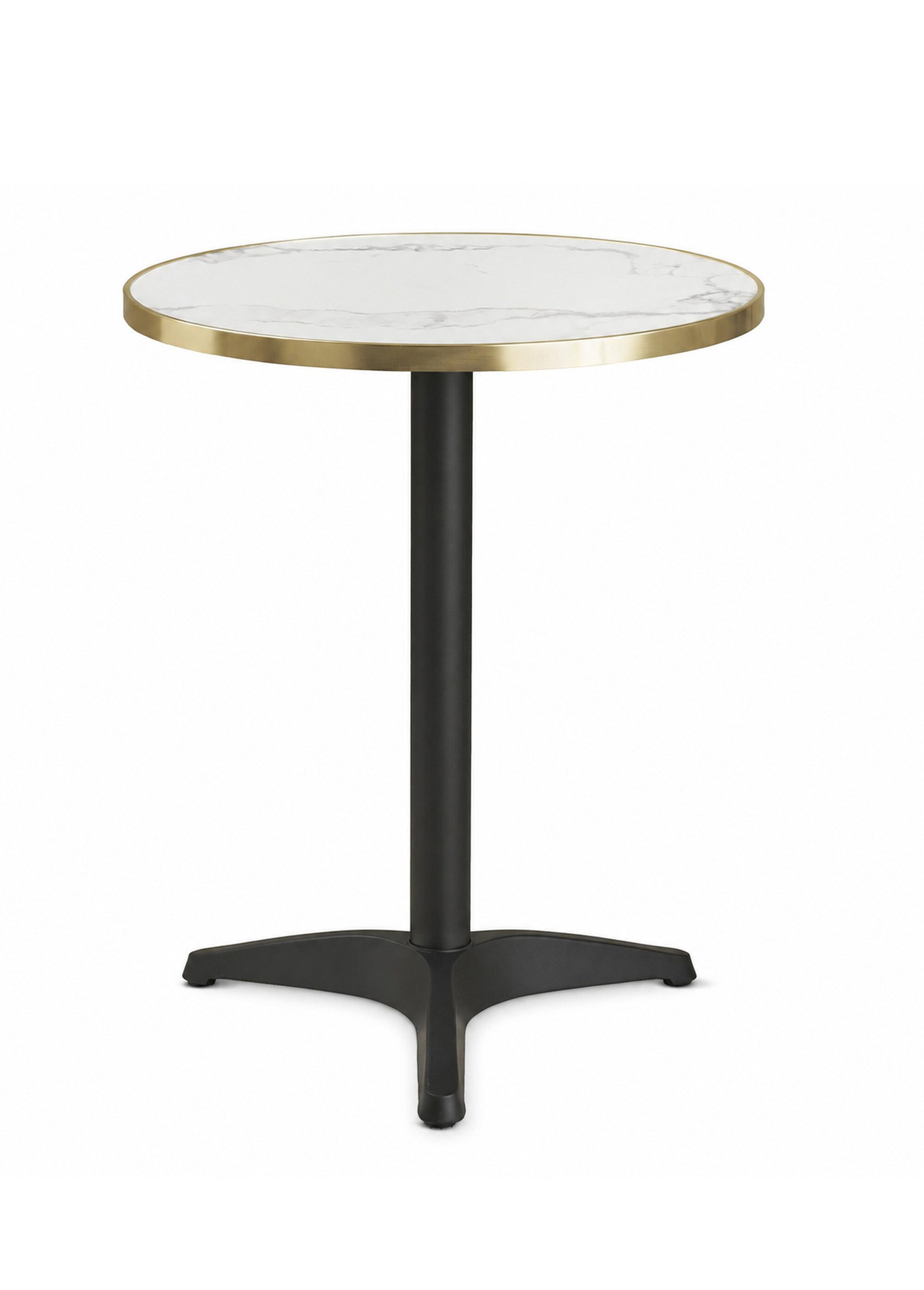 Table bistro ronde 60 cm, aspect marbre NOIR HN-7501176 FA1