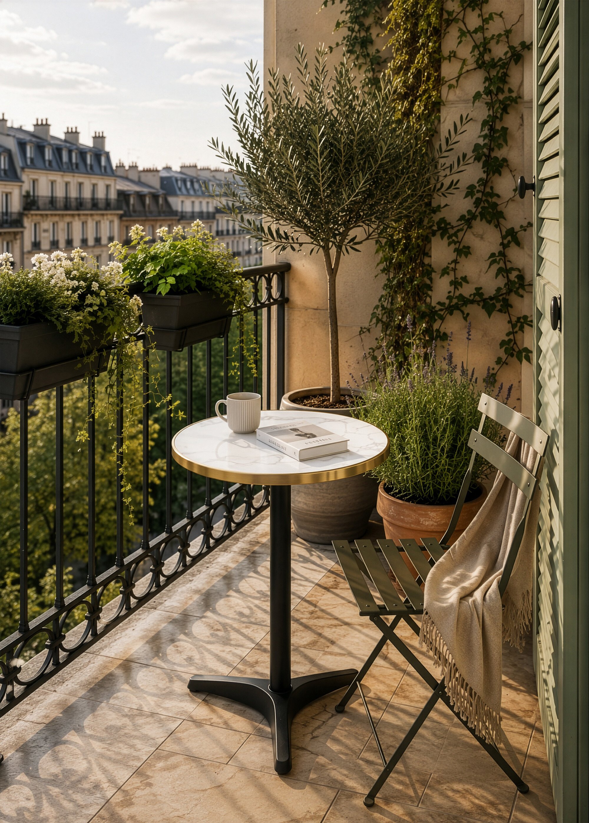 Table bistro ronde 60 cm, aspect marbre NOIR HN-7501176 SI1