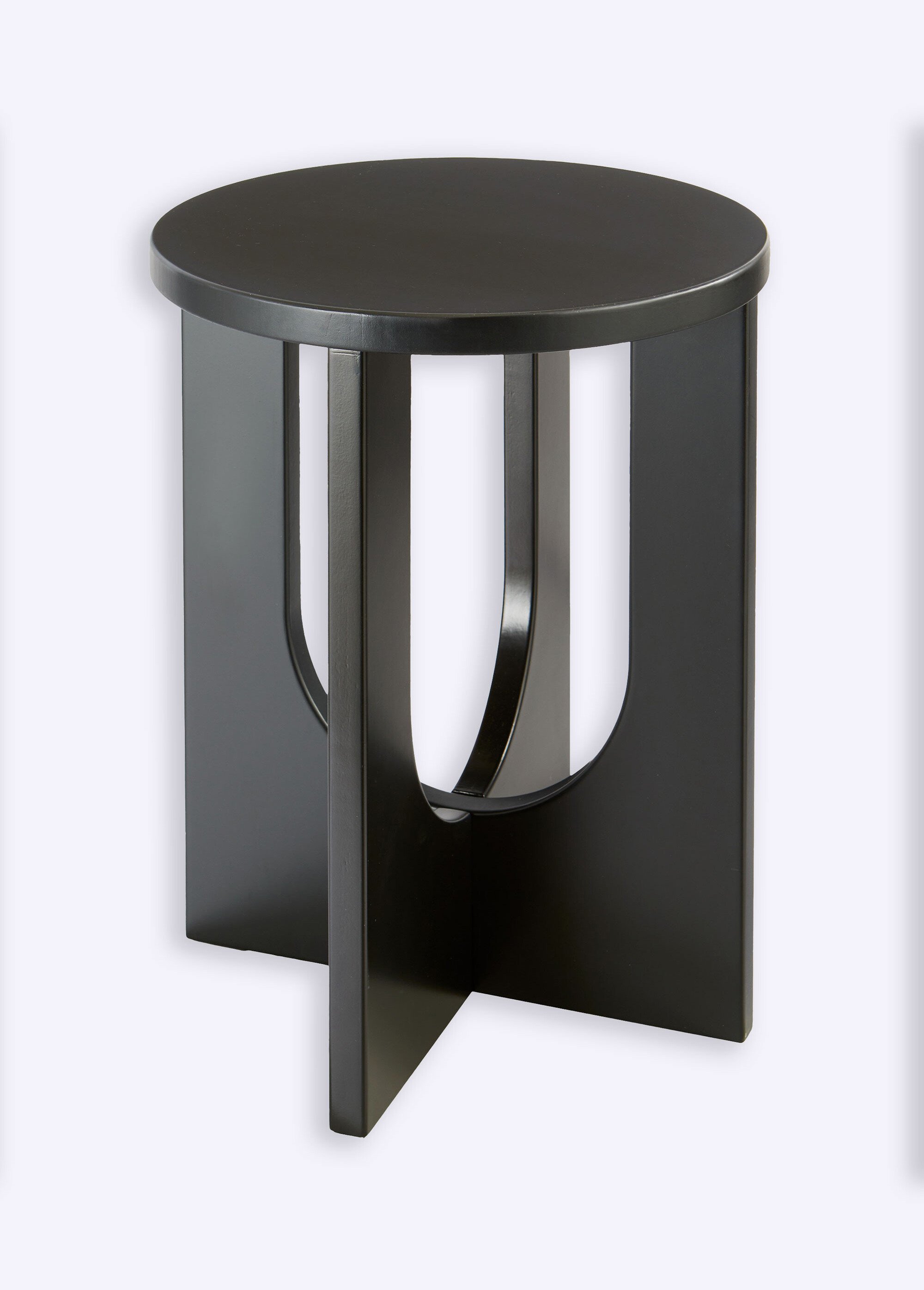 Table d'appoint épurée avec pied évidé NOIR JJA-206046B FA1
