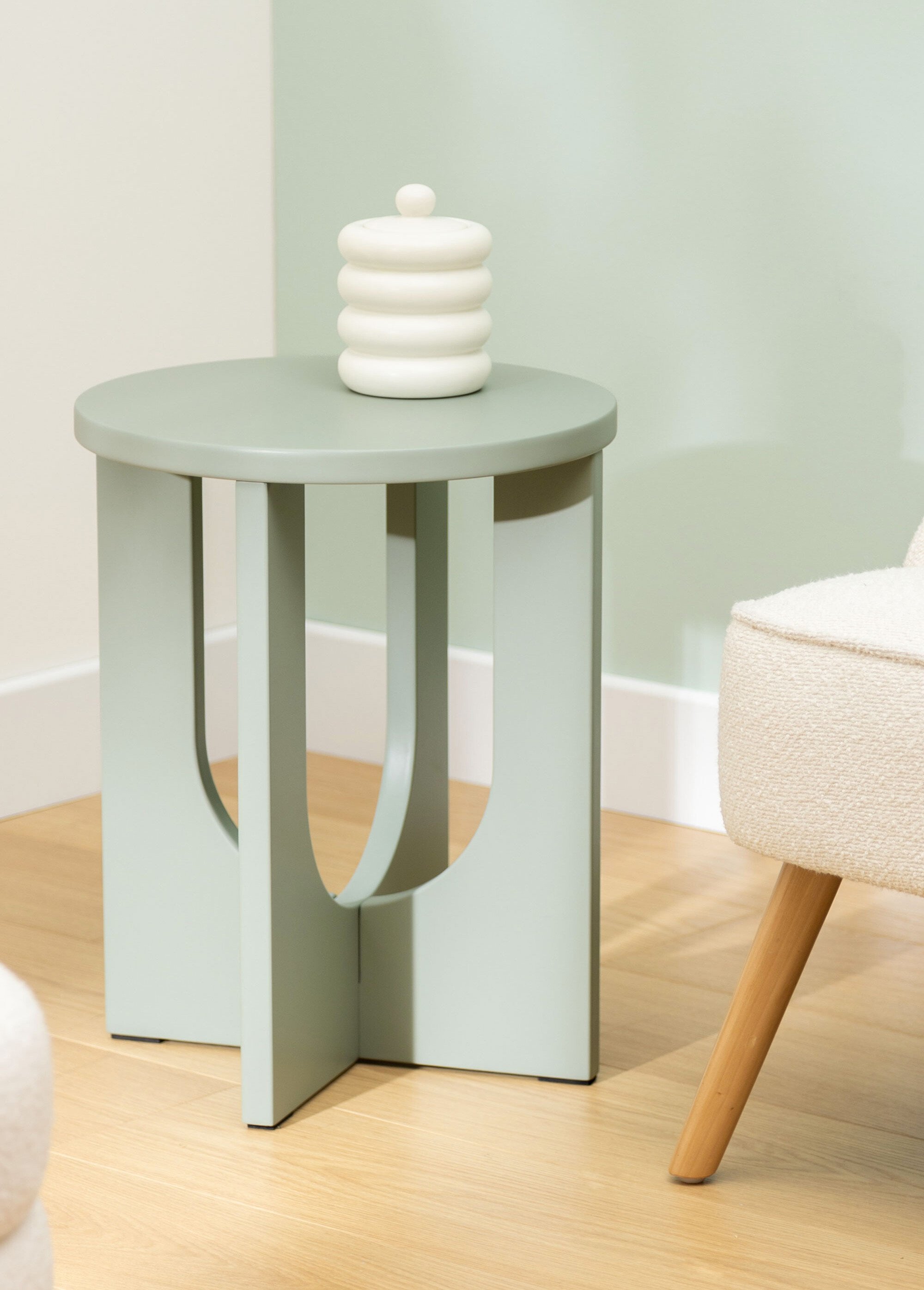 Table d'appoint épurée avec pied évidé VERT JJA-206046B SI1