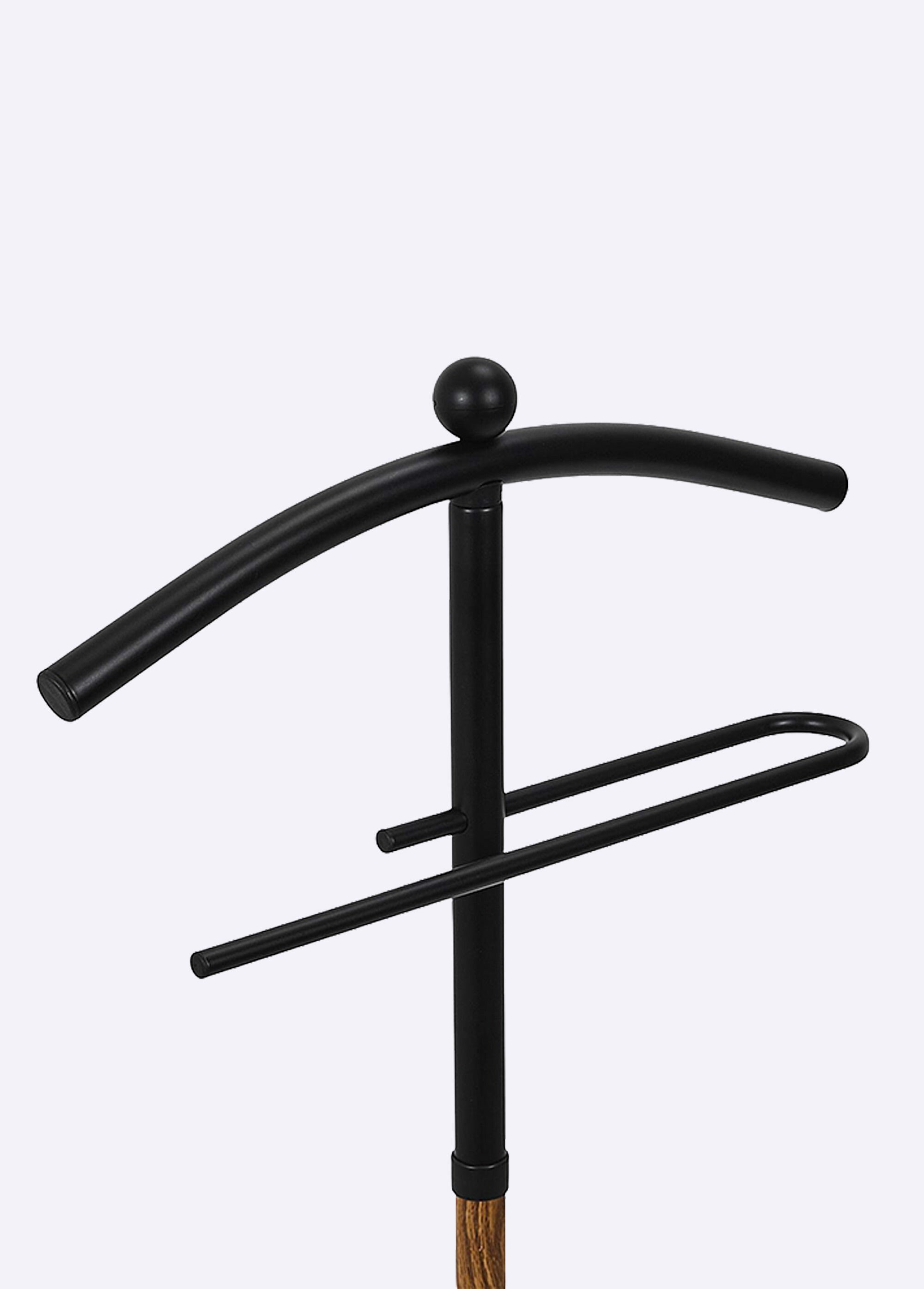 Valet de nuit métal et effet bois NOIR CMP-RG0085 DE1