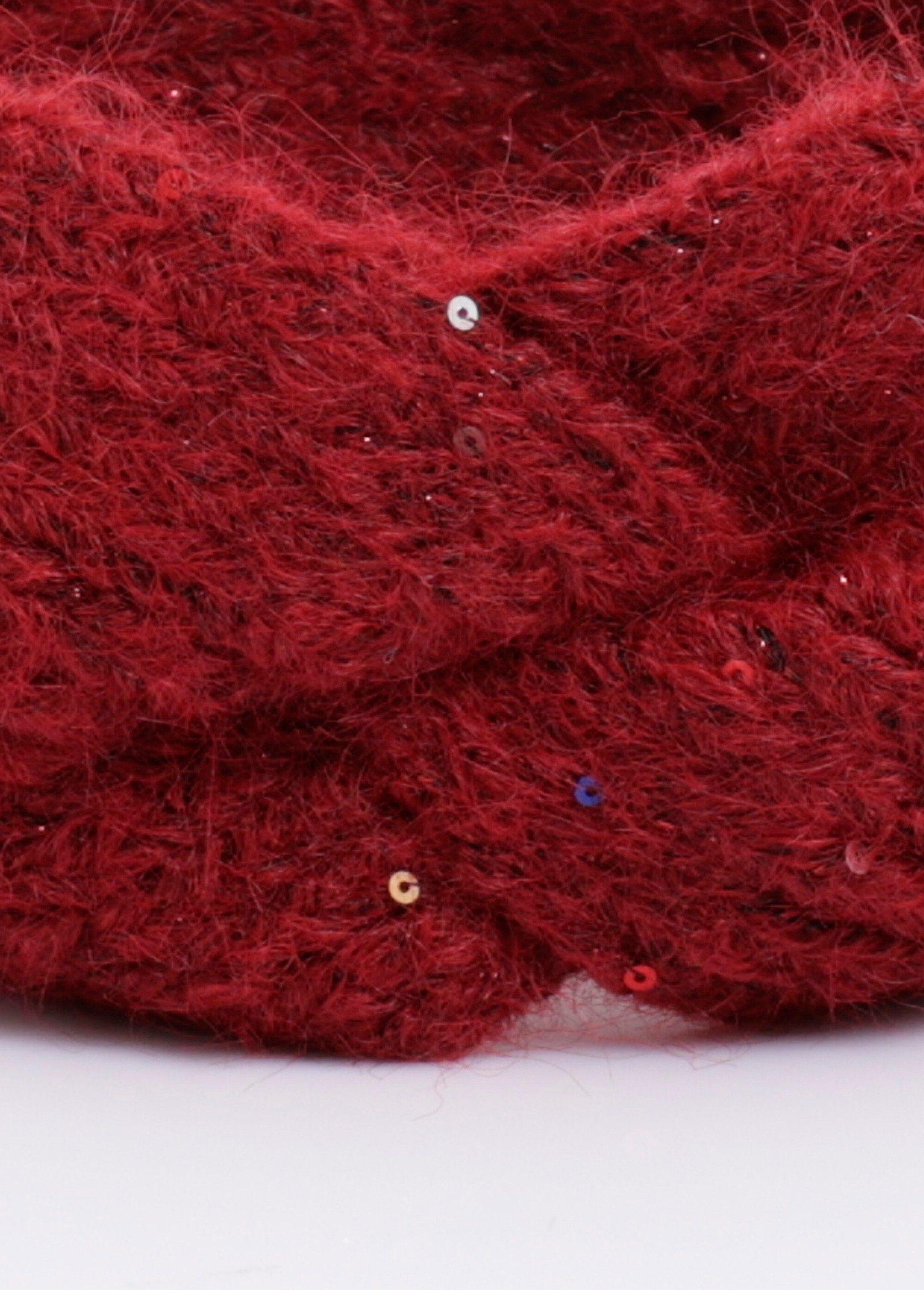 Bandeau chaud maille brillante à sequins