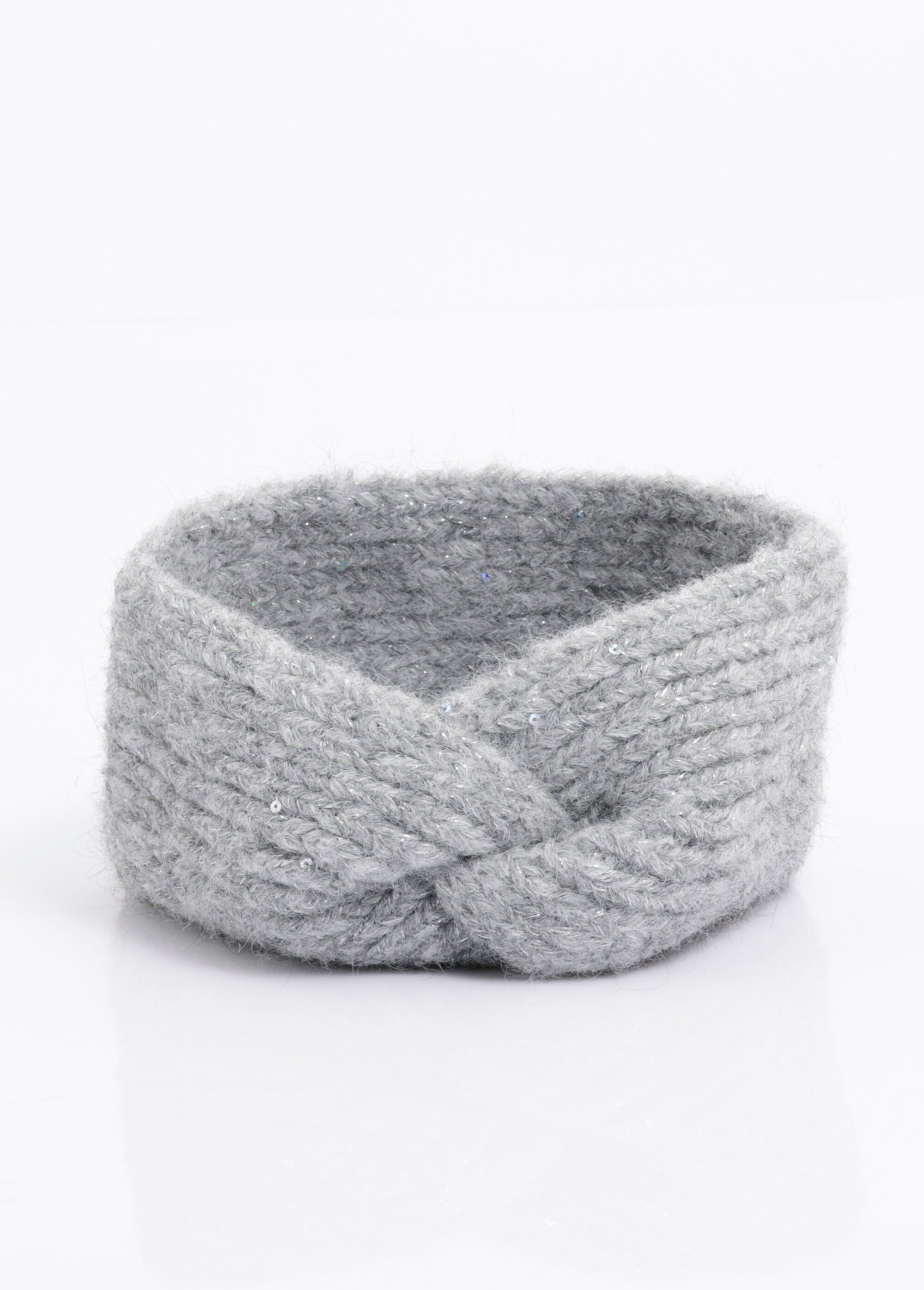 Bandeau chaud maille brillante à sequins