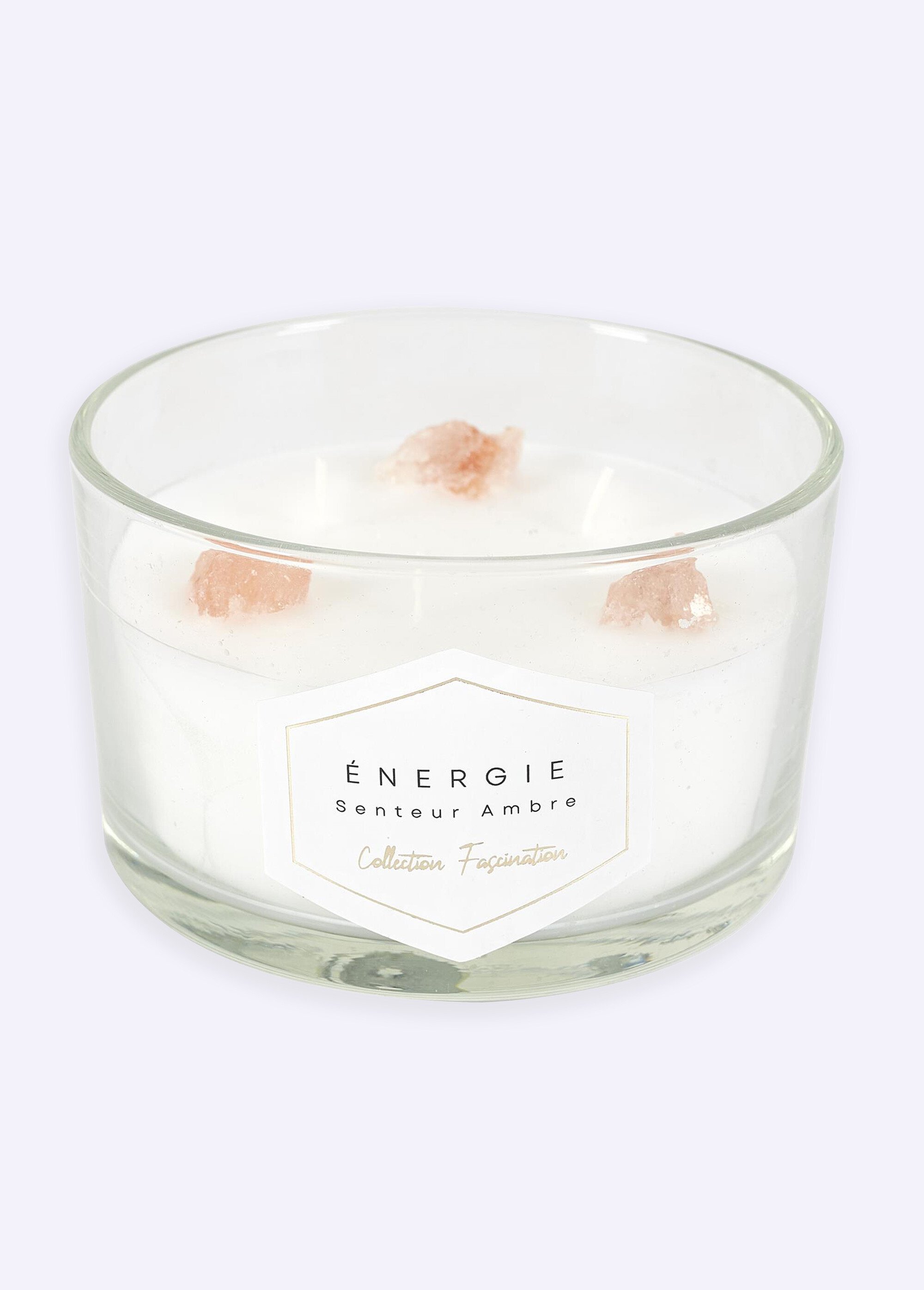 Bougie parfumée 3 mèches Pierres 7,8cm