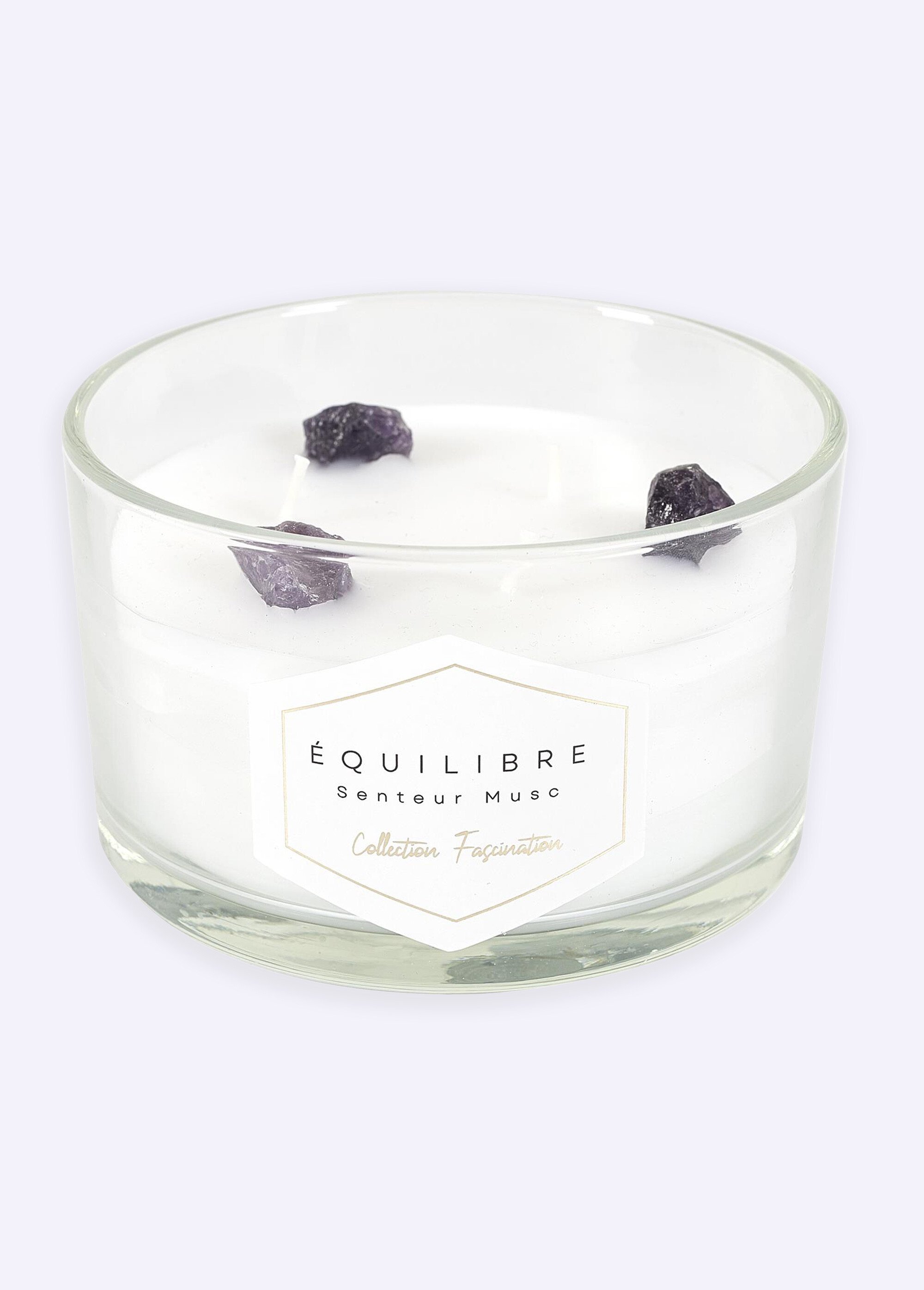 Bougie parfumée 3 mèches Pierres 7,8cm