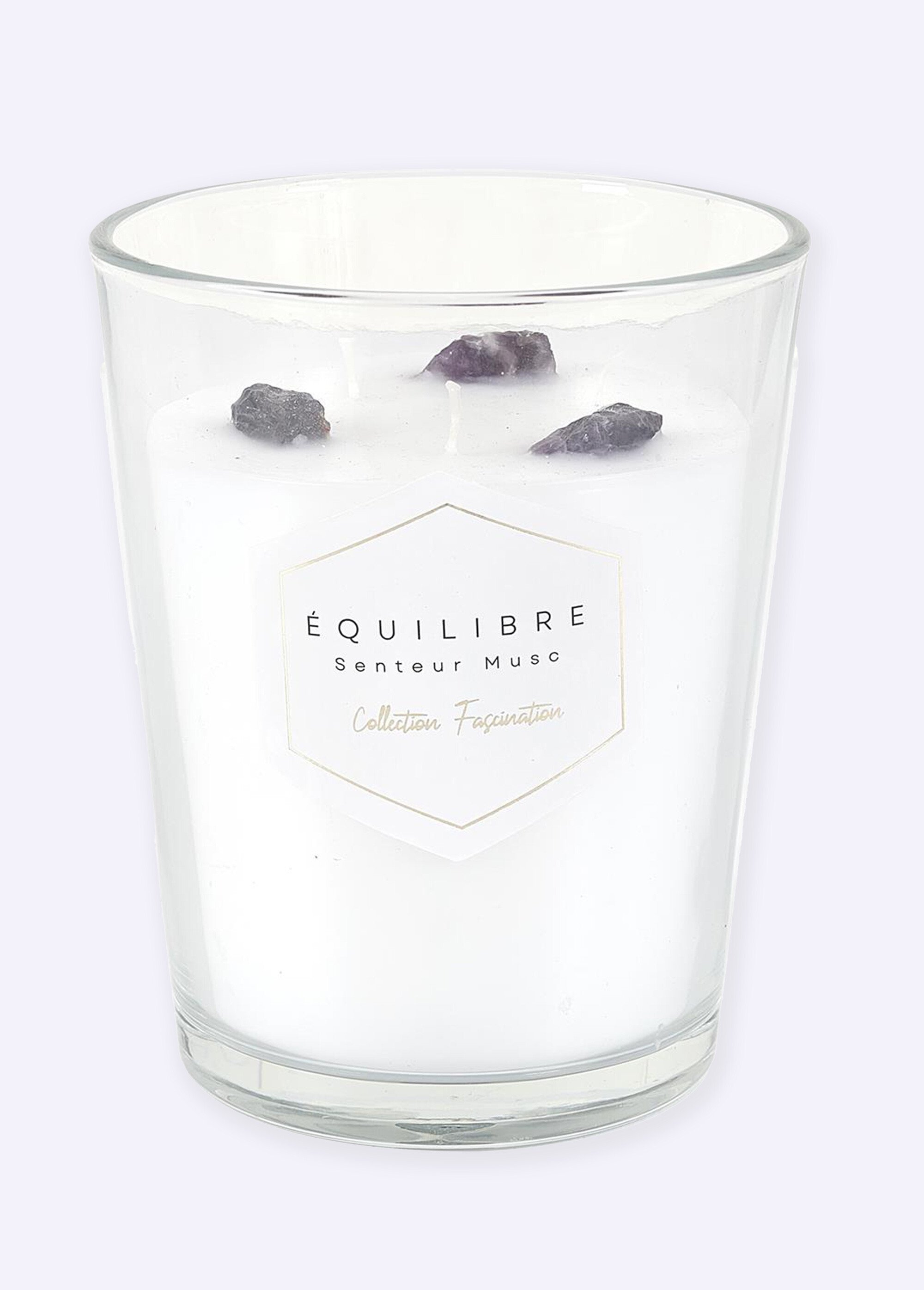 Bougie parfumée dans vase, Pierres 16cm