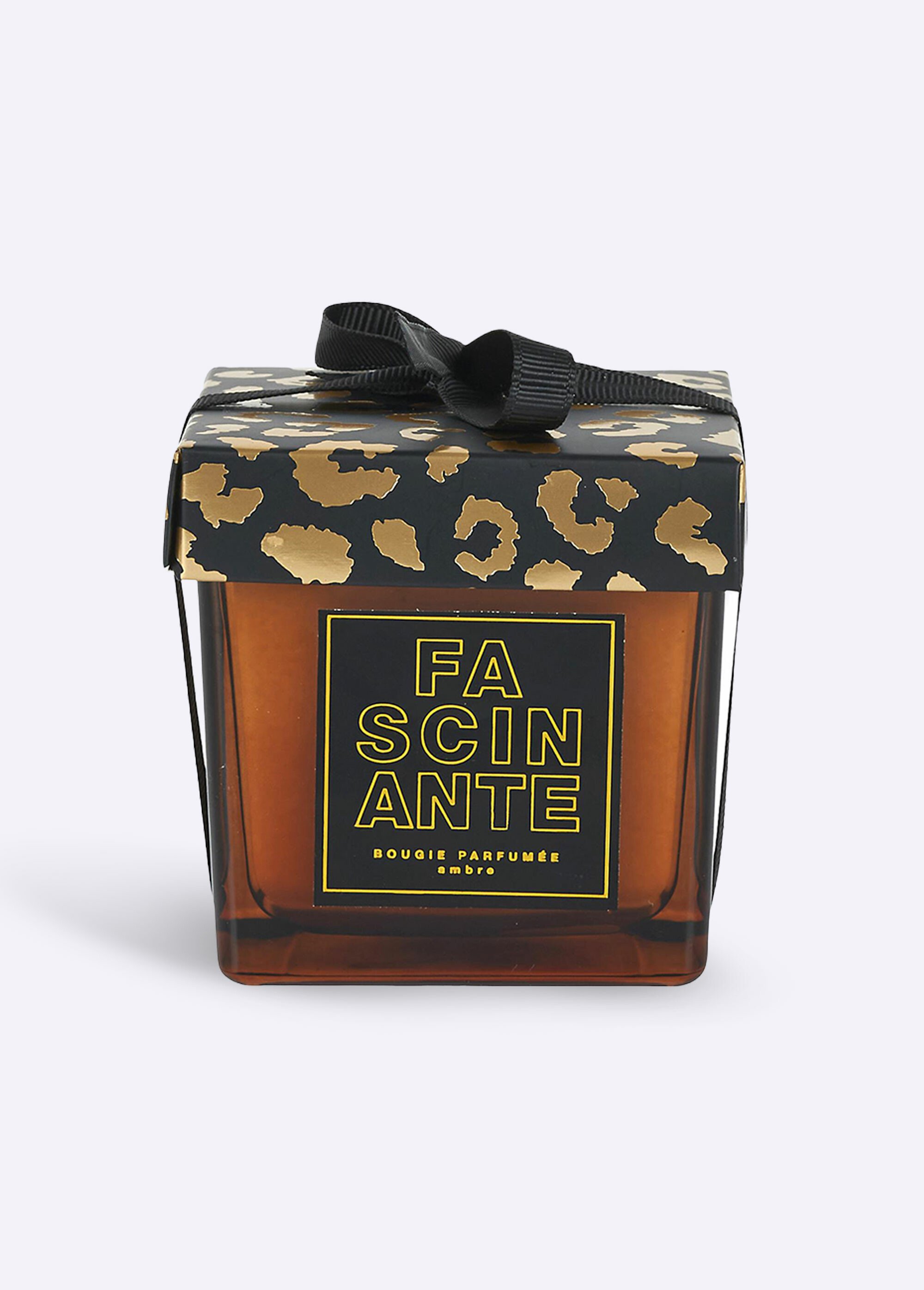 Bougie parfumée verre teinté à message Marron CMP-BO0202 FA1