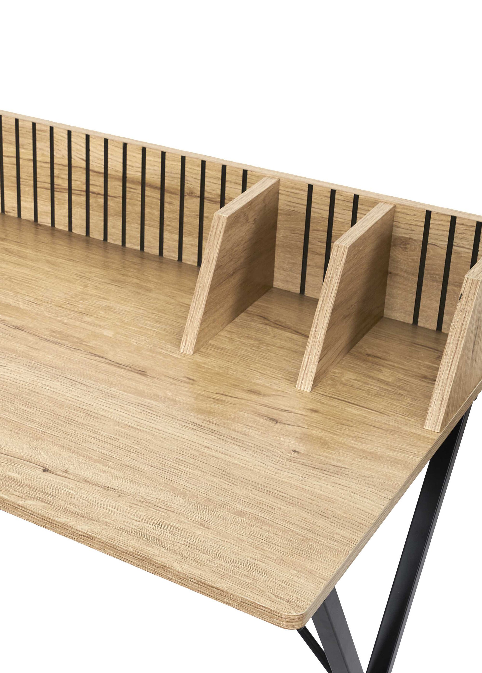 Bureau en métal et bois claustra BEIGE CMP-HD0380 DE2