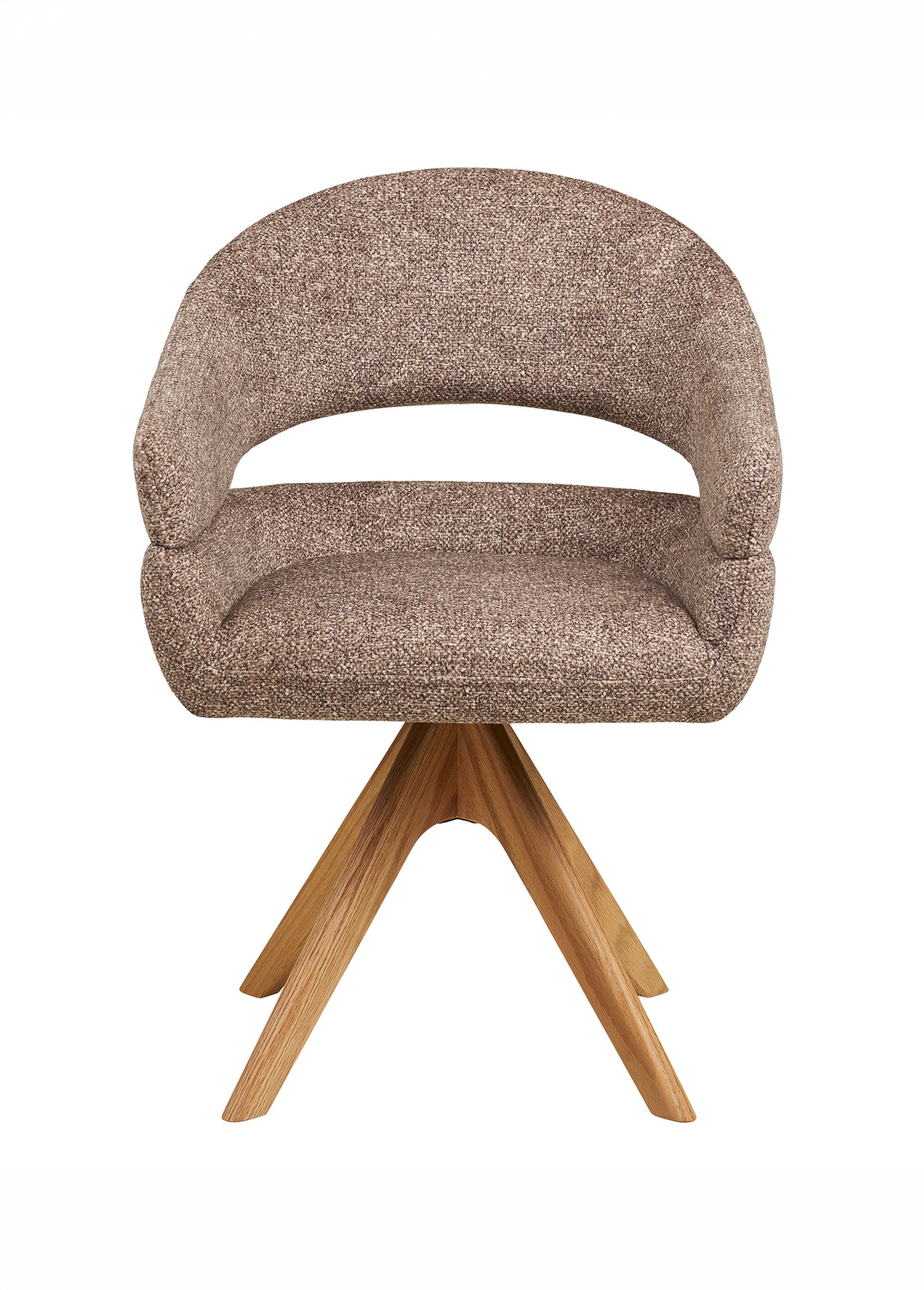 Chaise pivotante en tissu DOVER, 1M MARRON HN-1001408 DE1