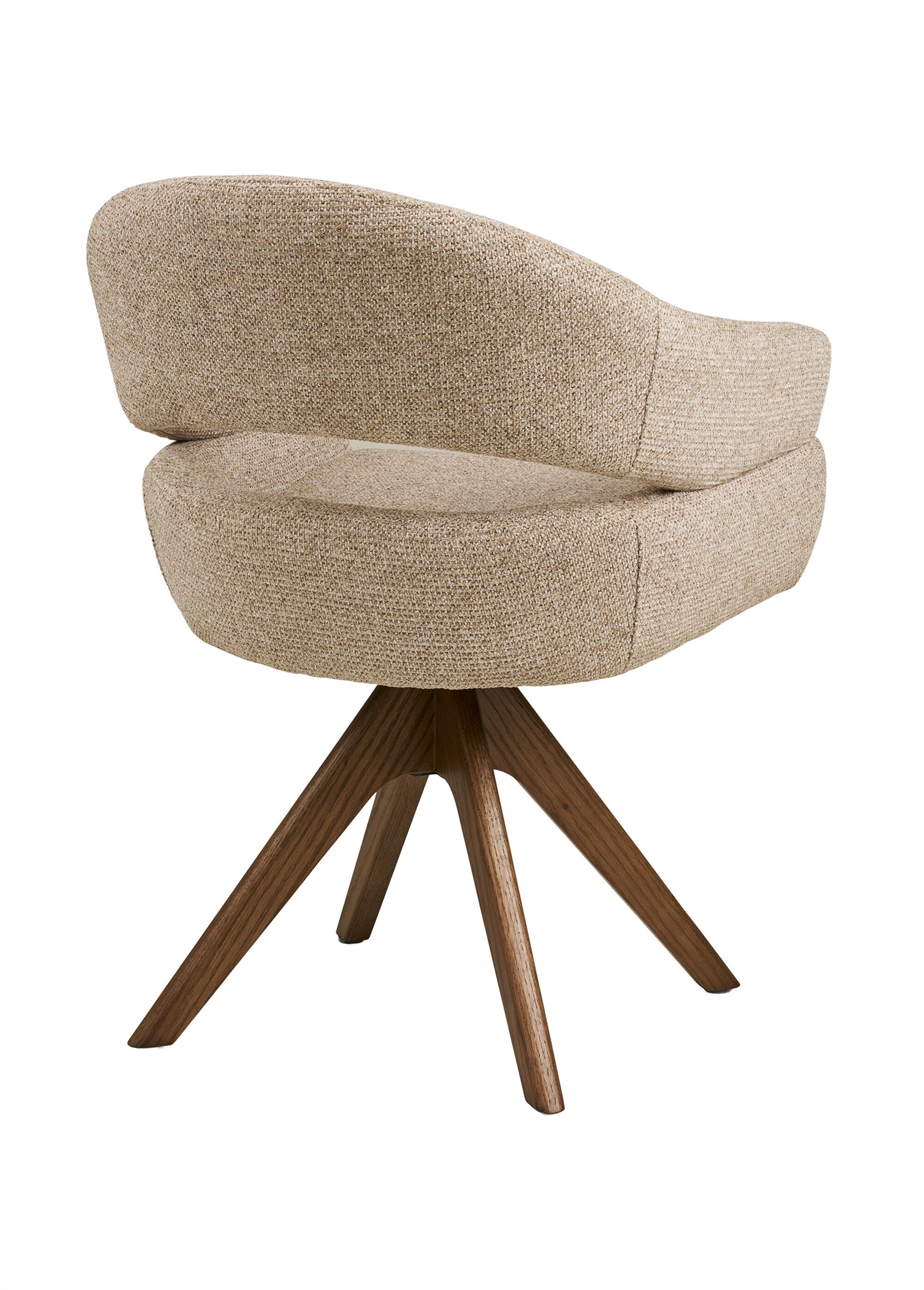 Chaise pivotante en tissu DOVER, 2S
