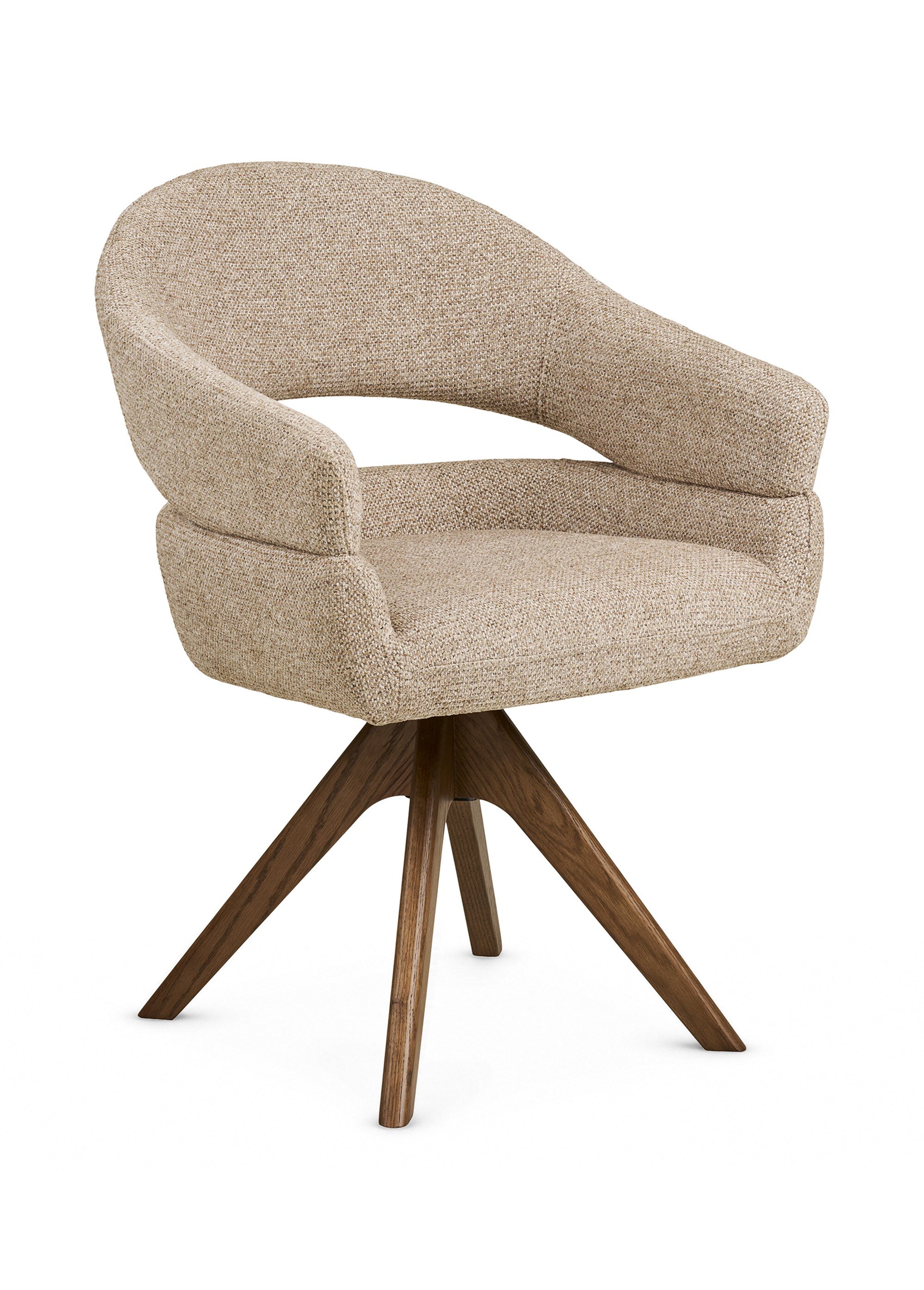 Chaise pivotante en tissu DOVER, 2S