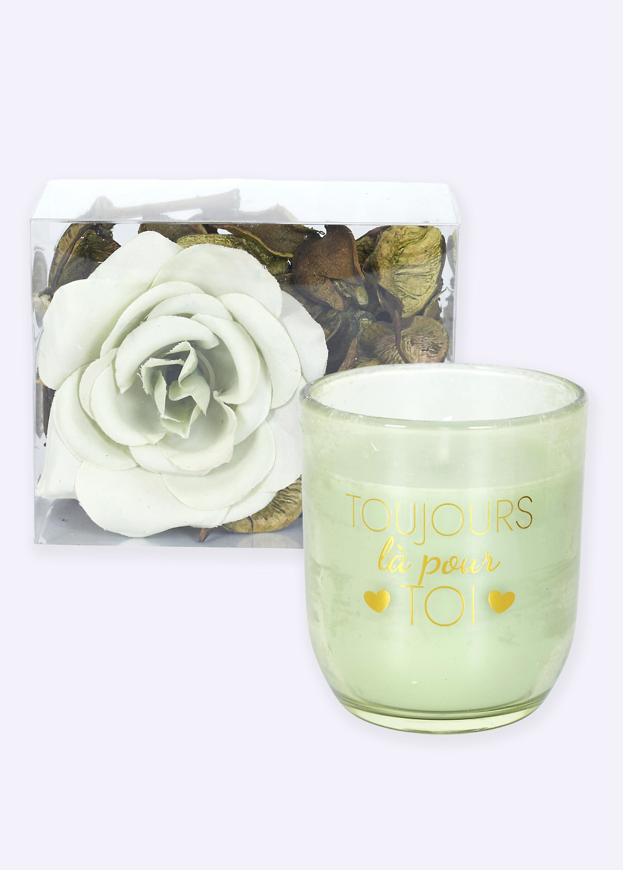 Coffret bougie parfumé + pot pourri