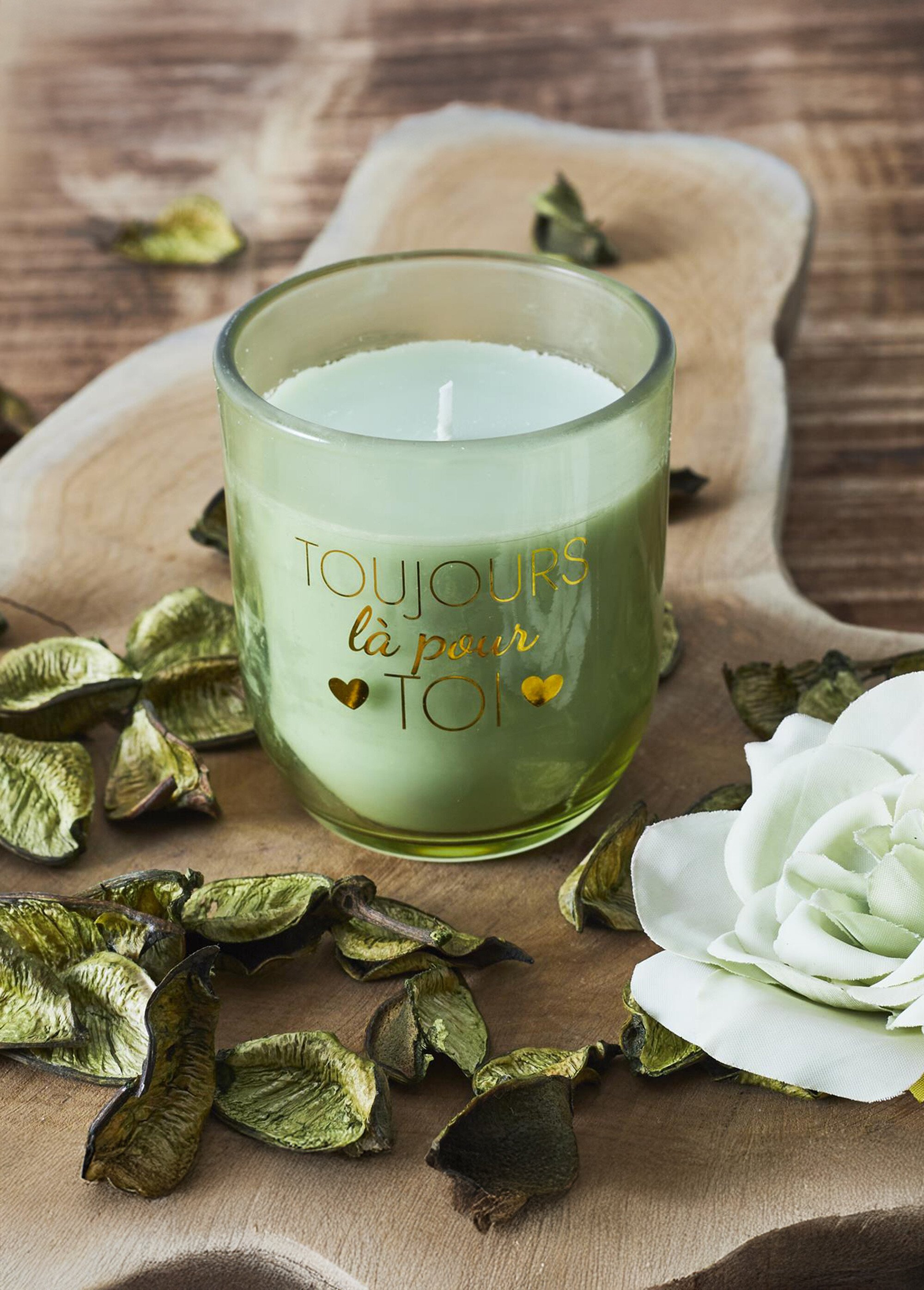 Coffret bougie parfumé + pot pourri Vert CMP-BO0103 SI1