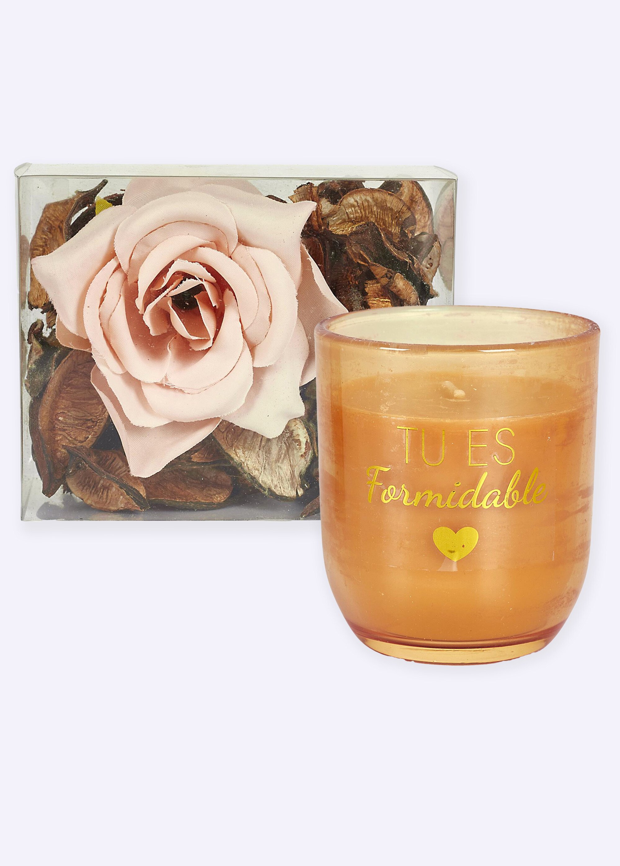 Coffret bougie parfumé + pot pourri Orange CMP-BO0103 FA1