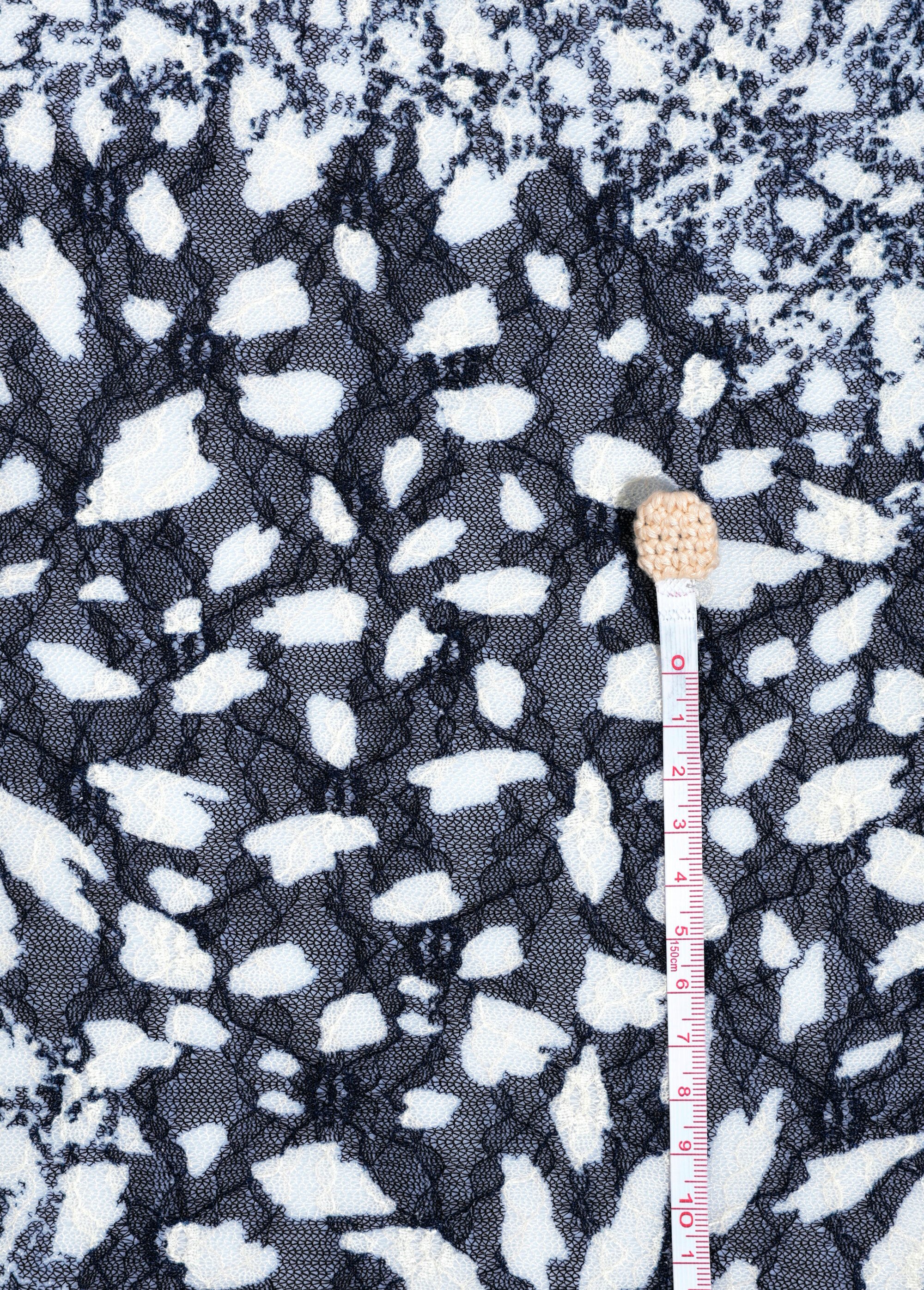 Coupon tissu, dentelle imprimée