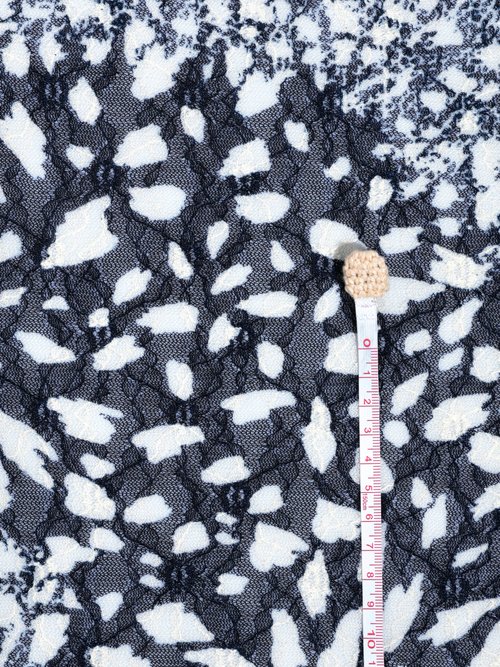 Coupon tissu, dentelle imprimée BLANC COT147835 DE1