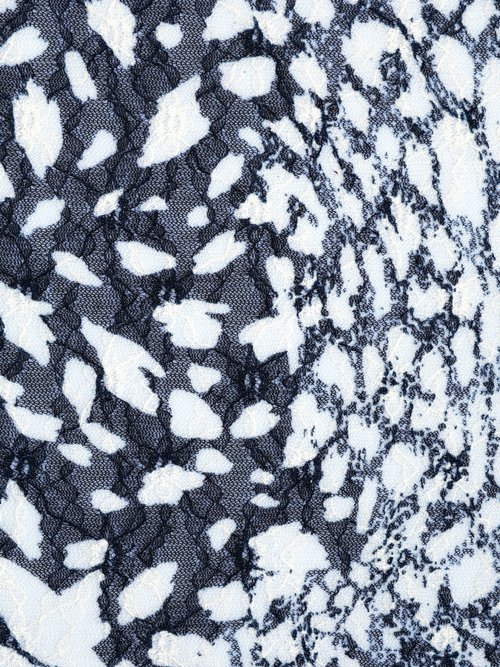 Coupon tissu, dentelle imprimée BLANC COT147835 DE2