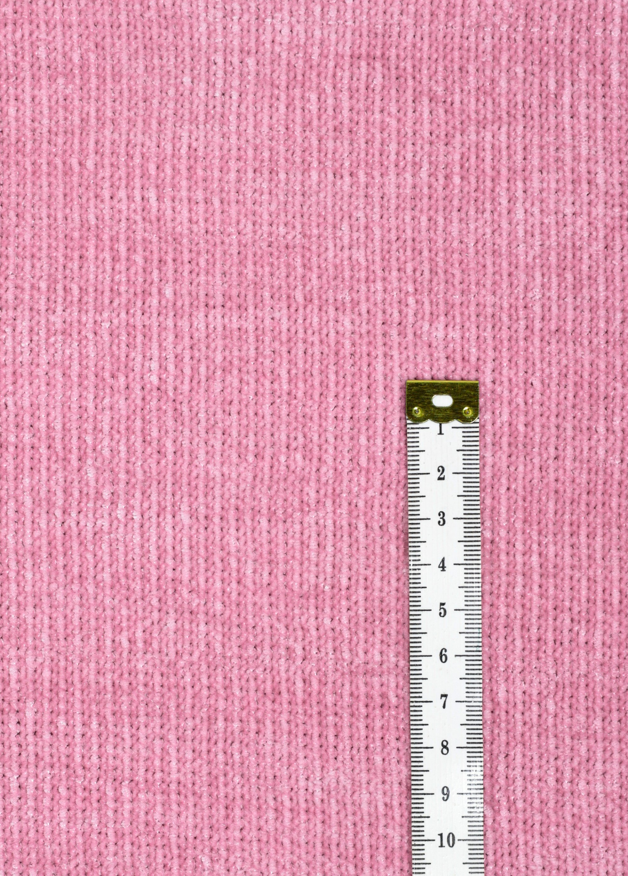 Coupon tissu habillement maille chenille ROSE COT143924 DE1