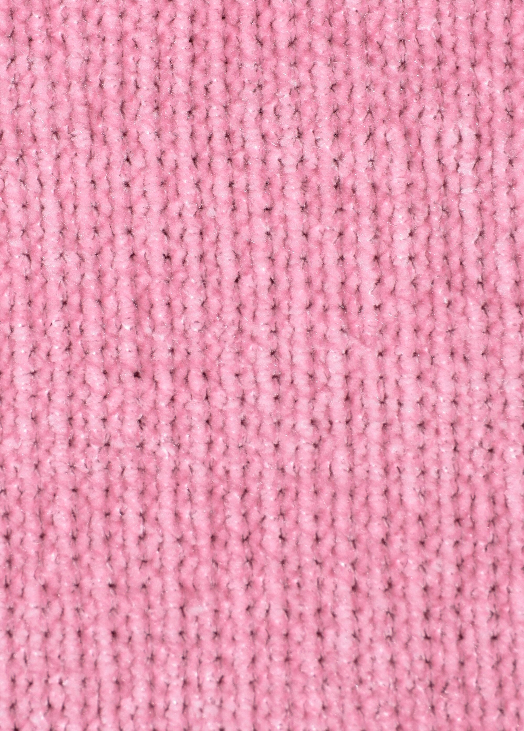 Coupon tissu habillement maille chenille ROSE COT143924 DE2