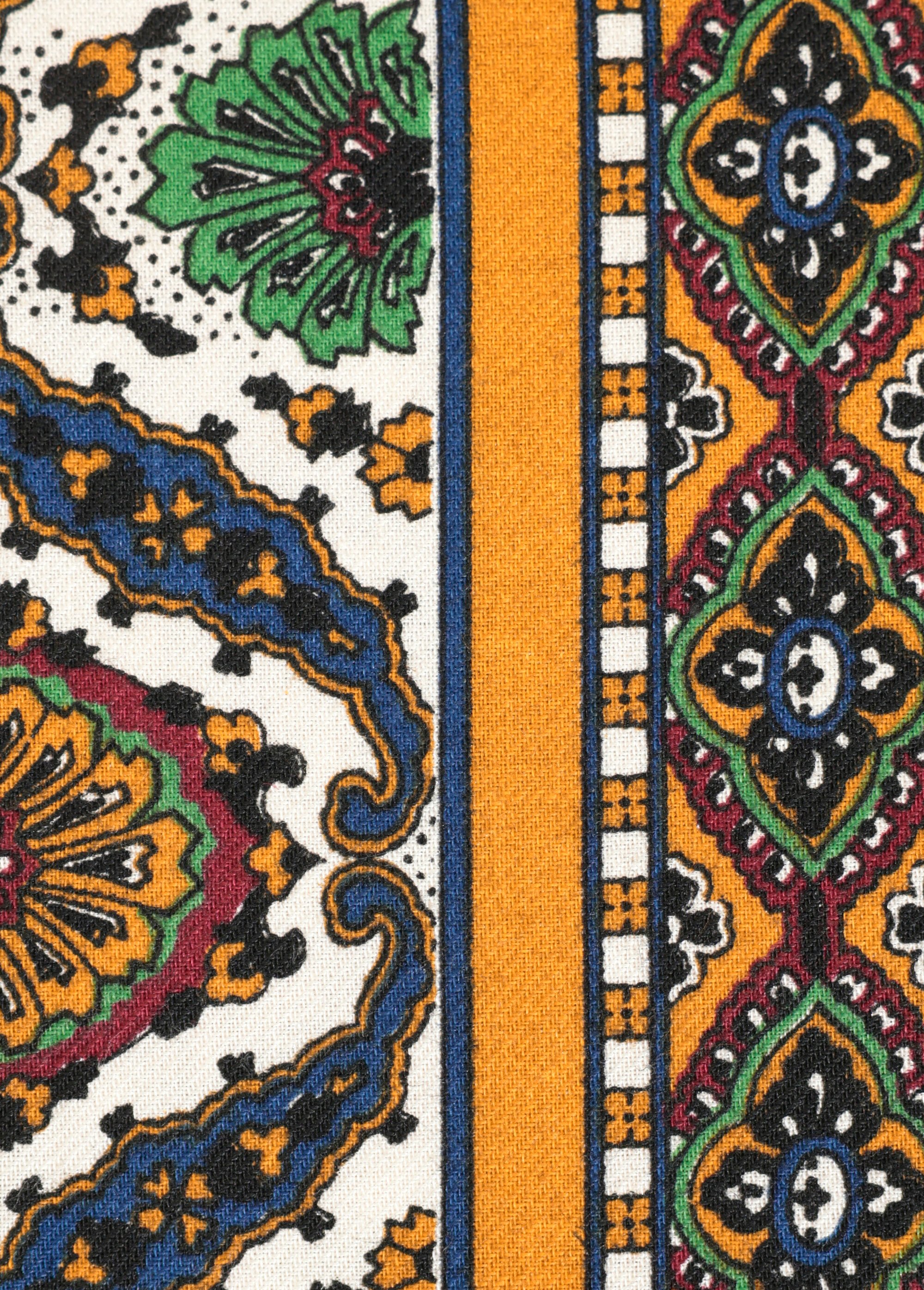 Coupon tissu motif cachemire, Ashangar ROUGE COT92537 DE2