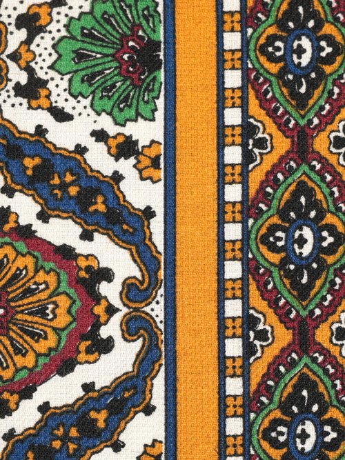 Coupon tissu motif cachemire, Ashangar ROUGE COT92537 DE2