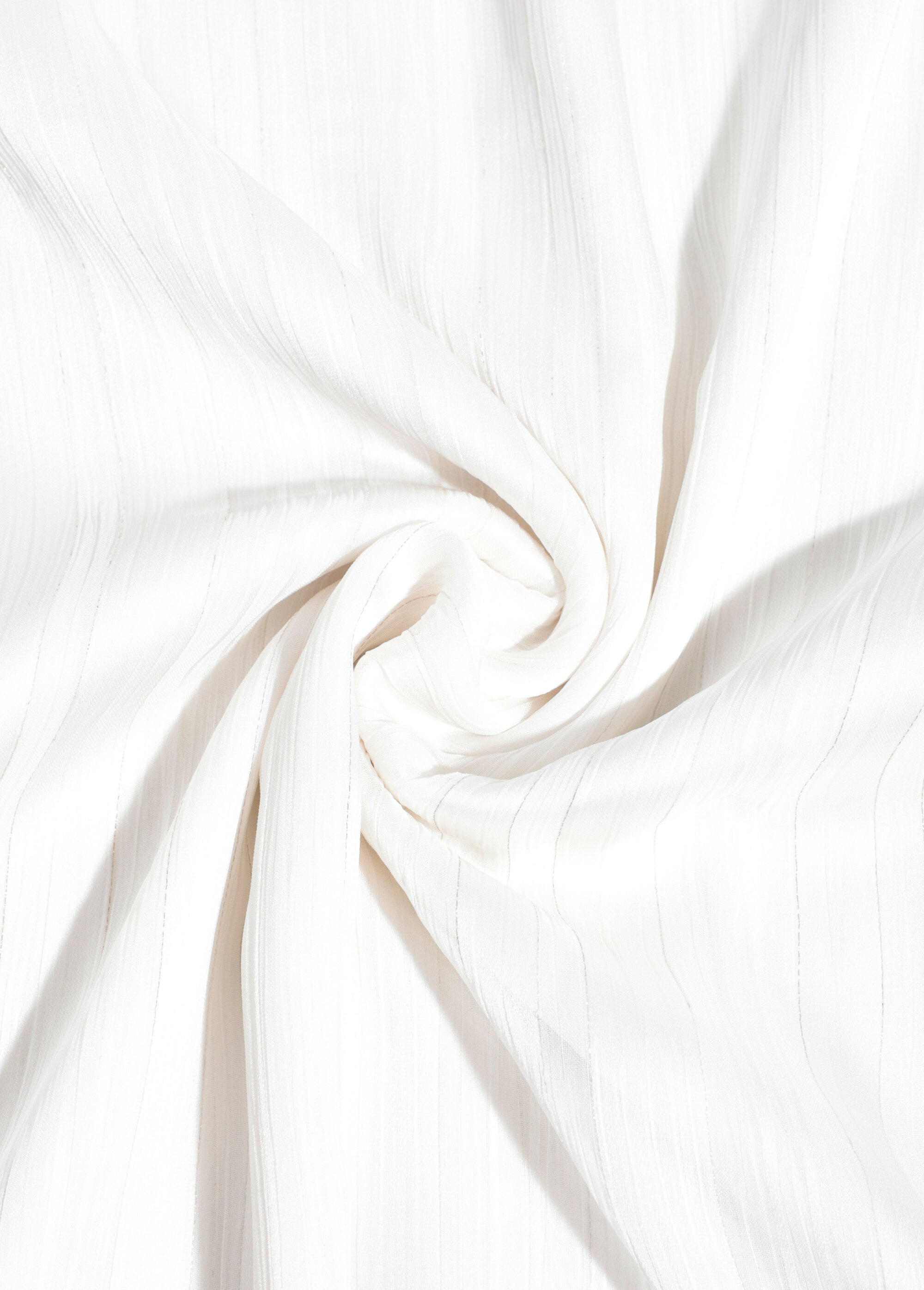 Coupon tissu, voile fil métallisé BLANC COT142551 FA1