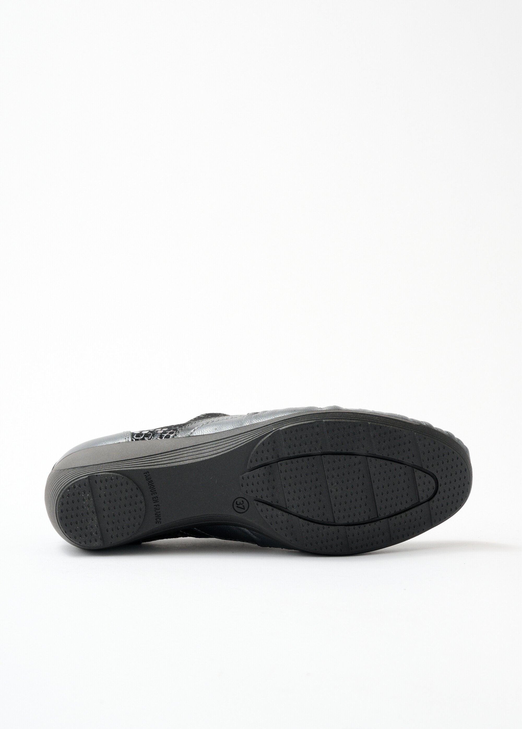 Derbies cuir zippées effet laçage Femme Noir ORADIAL UN1