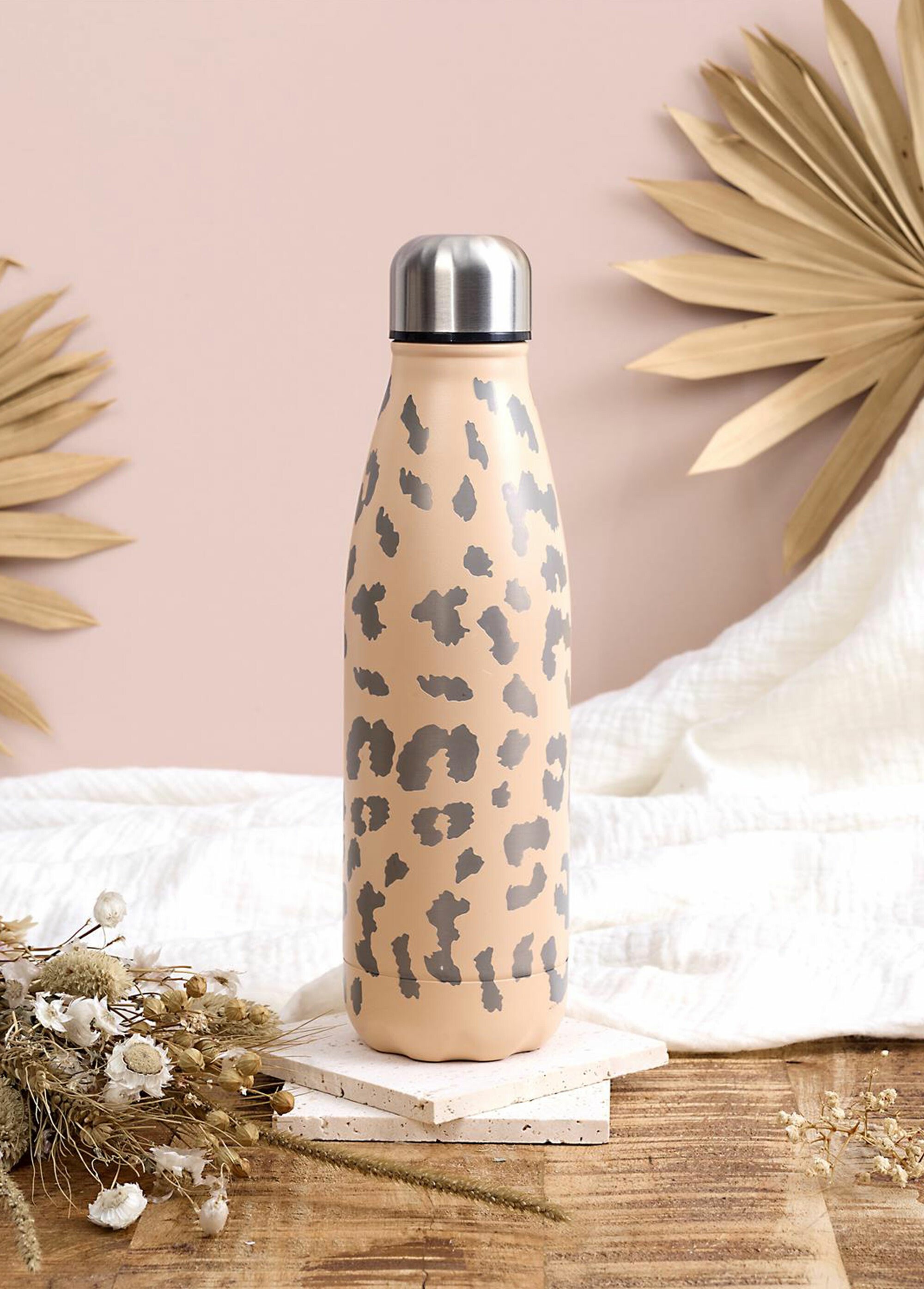 Gourde isotherme inox décor léopard Beige CMP-KA0811 SI1