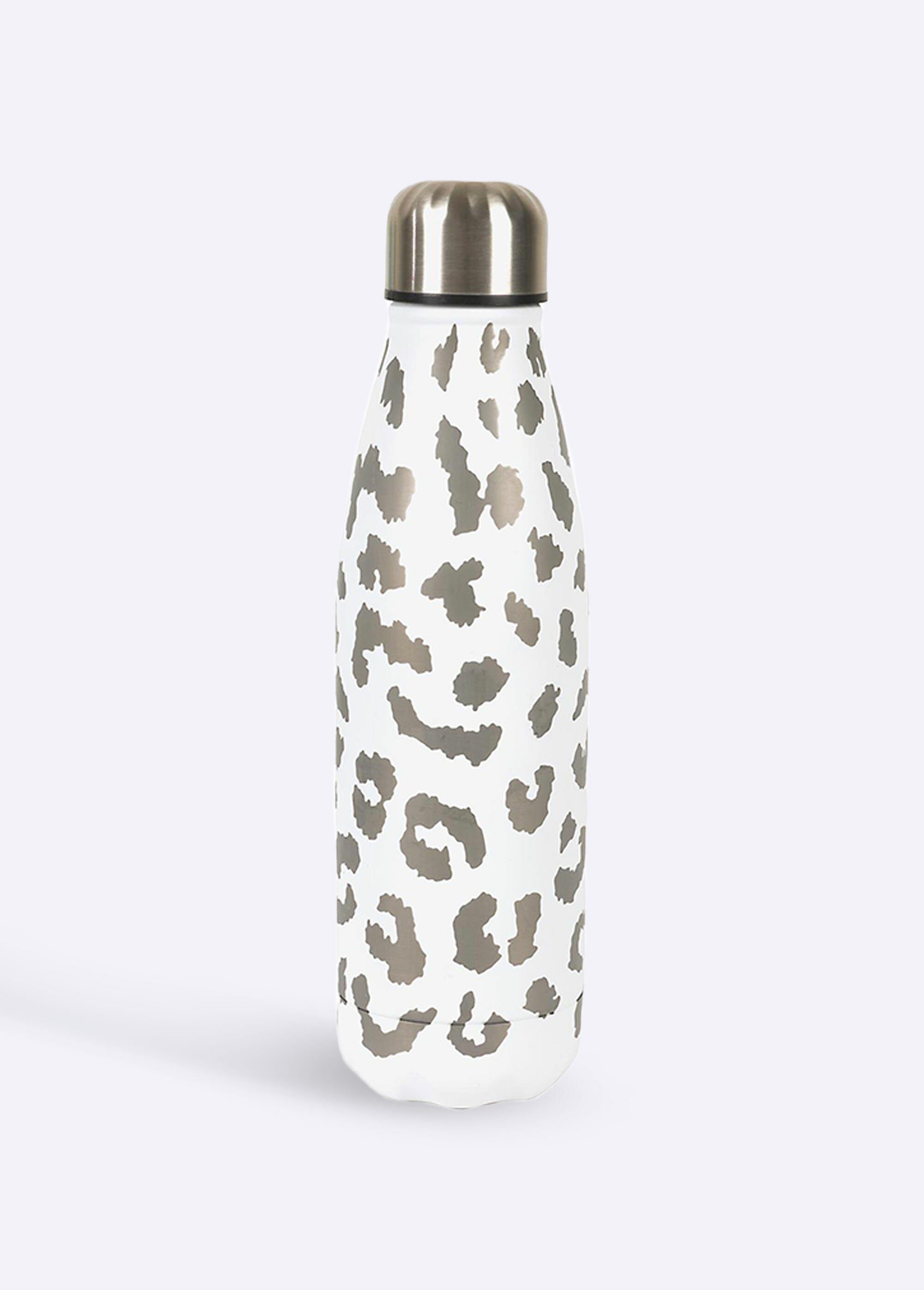 Gourde isotherme inox décor léopard Blanc CMP-KA0811 FA1