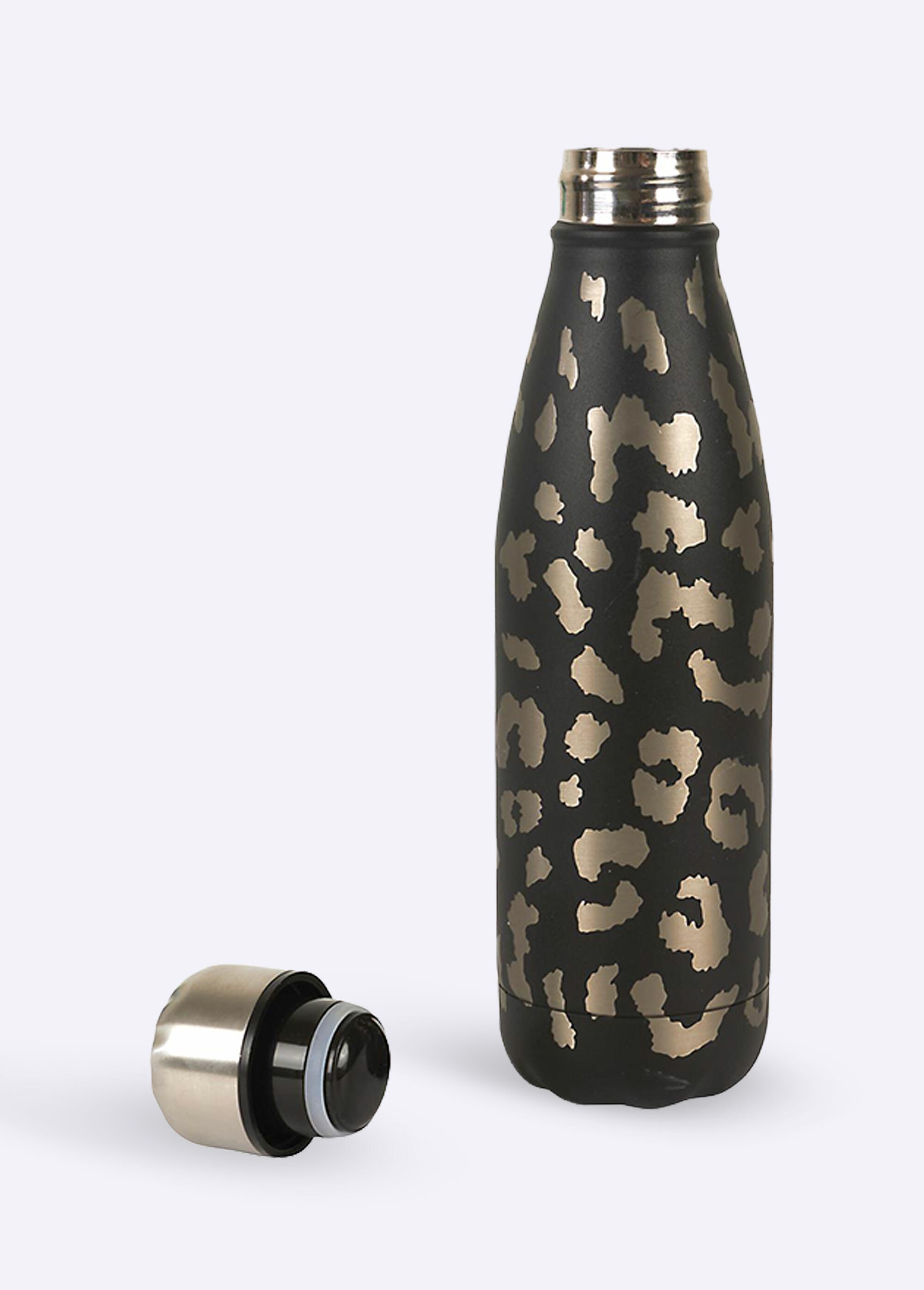 Gourde isotherme inox décor léopard Noir CMP-KA0811 DE1