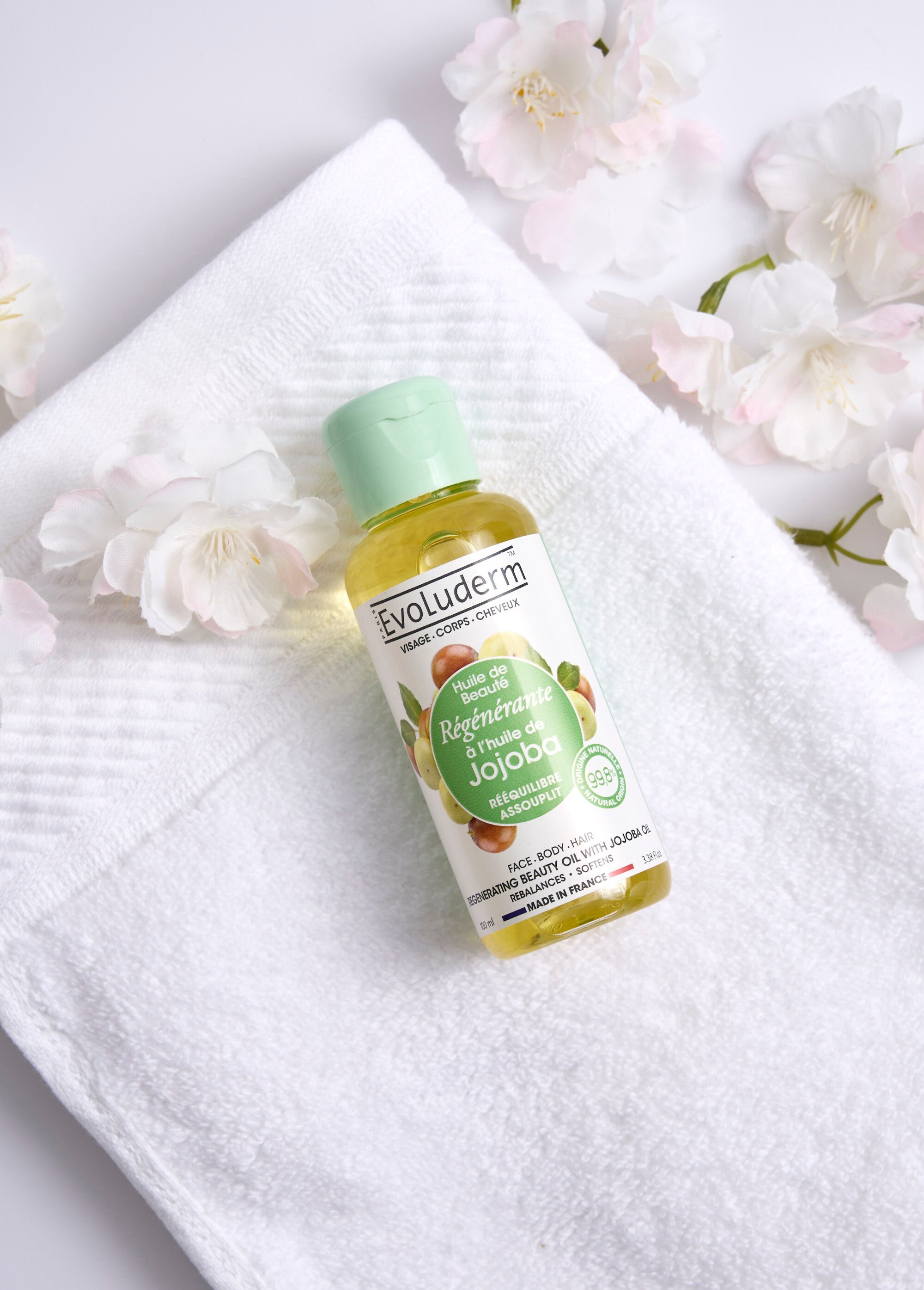 Huile de beauté régénérante au jojoba Vert EVOHUILEJOJOBA SF1