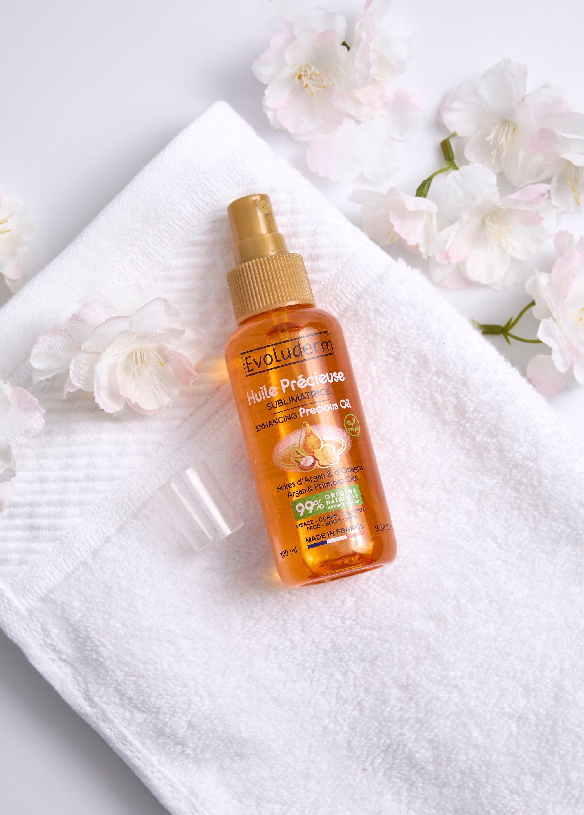 Huile sublimatrice précieuse argan et onagre Doré EVOSUBLIME SF1