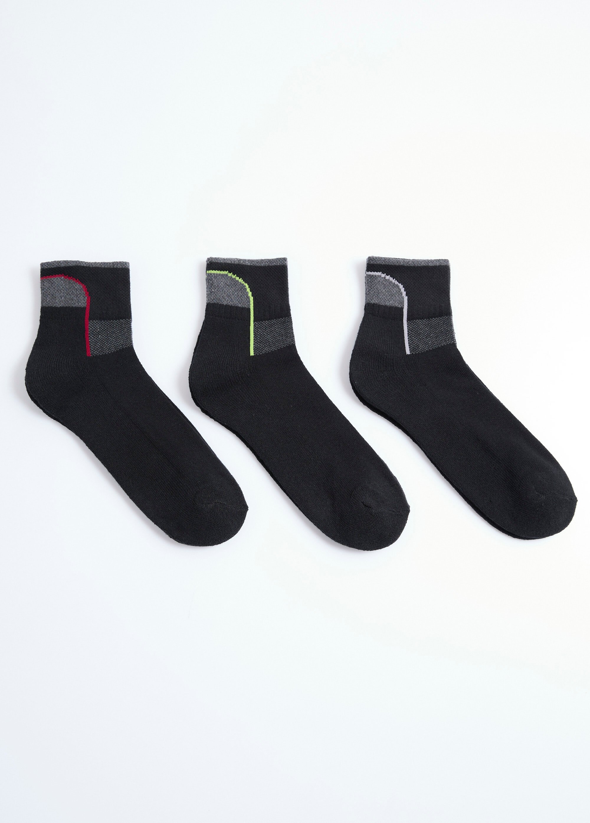 Lot de 3 Socquettes de sport, assorties