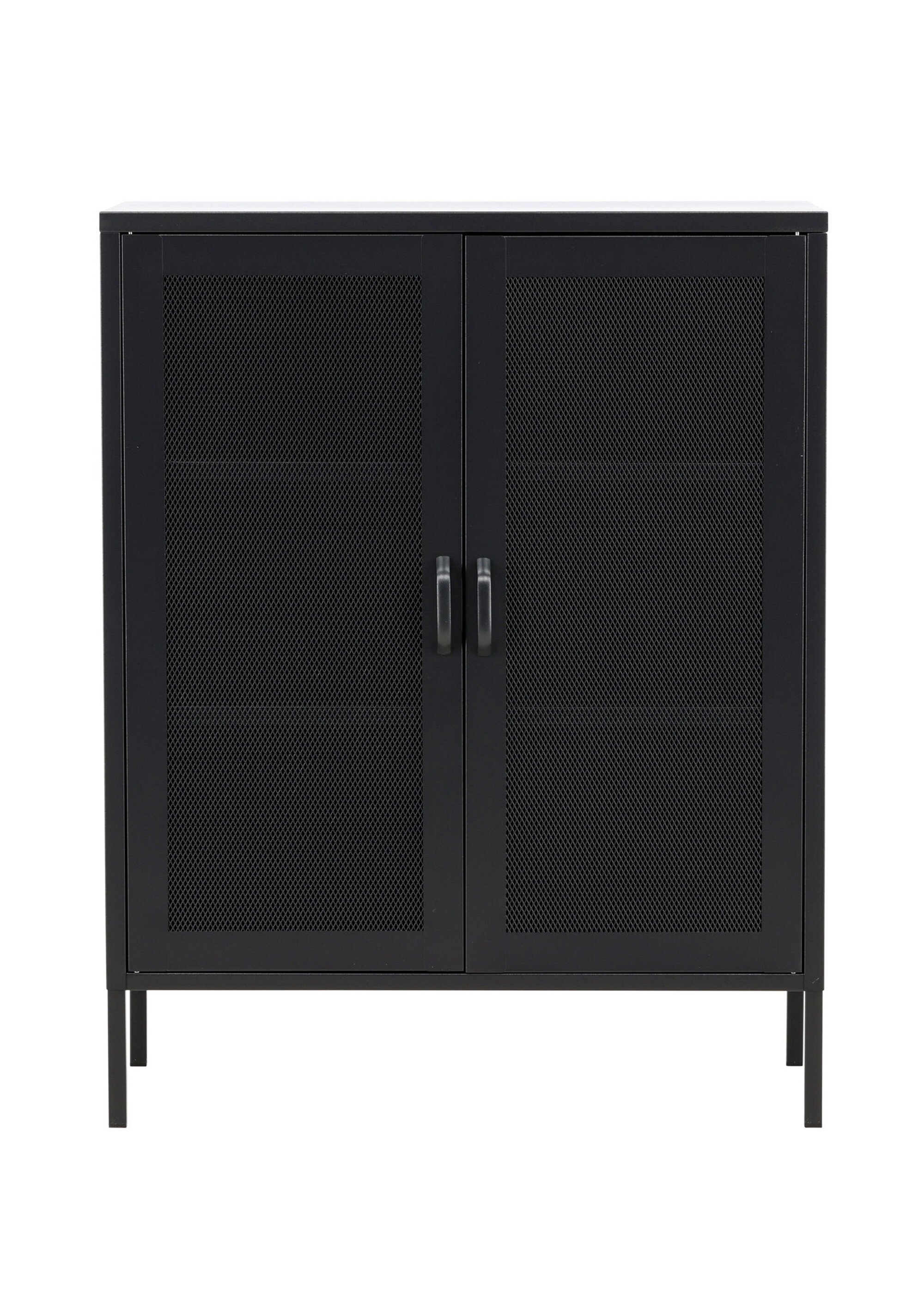 Meuble bas à portes grillagées, foncé