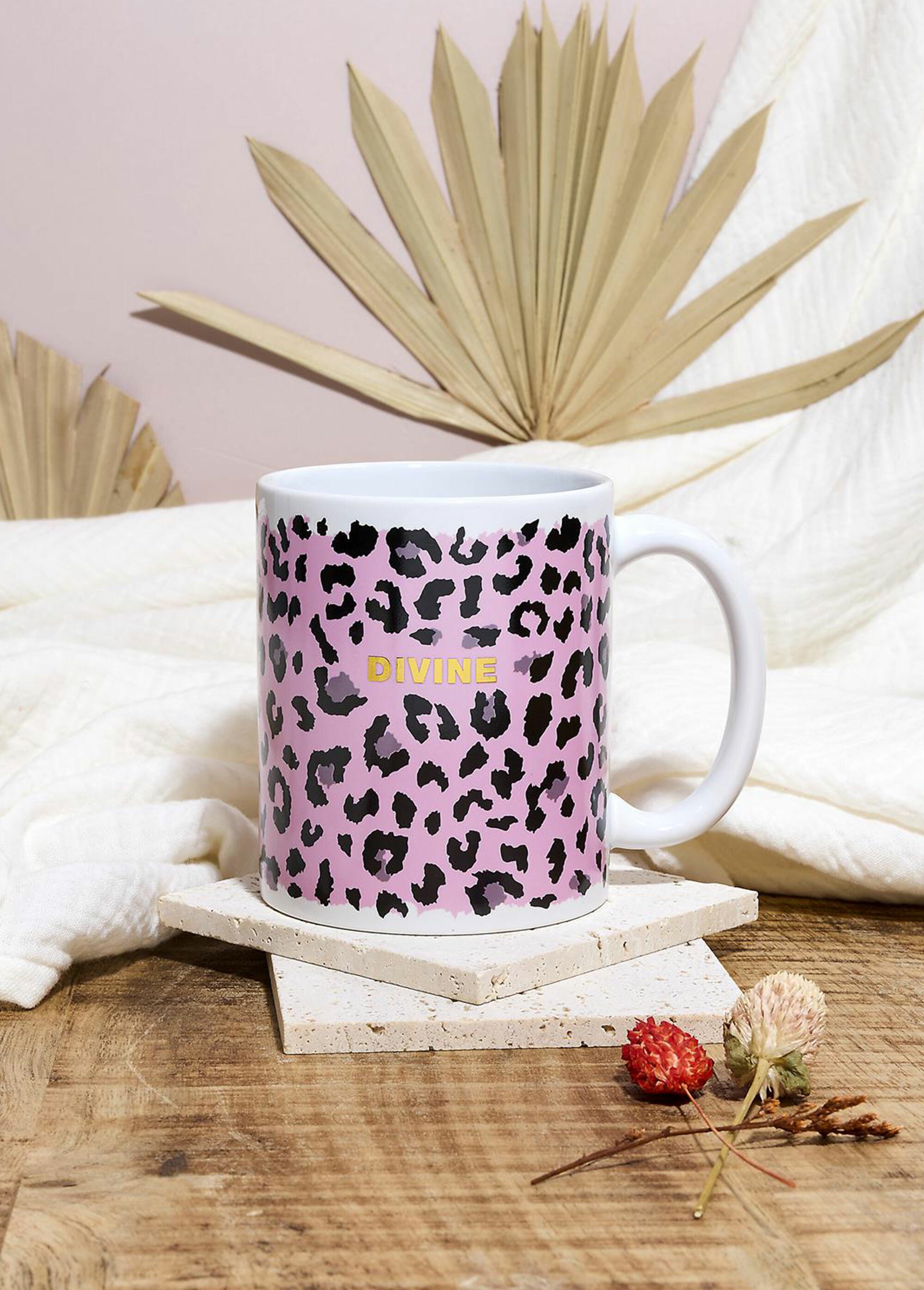Mug céramique à message motif léopard Rose CMP-KA0749 SI1