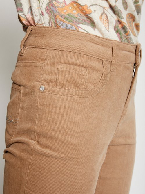 Pantalon 5 poches velours milleraies Femme Gris NIMOIS DE2