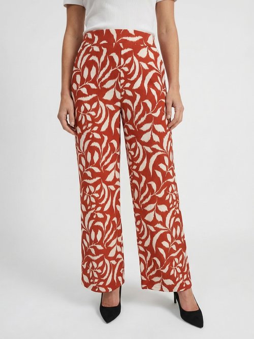 Pantalon fluide bicolore taille élastiquée Femme TOMETTE ET ECRU NOEVA FA1