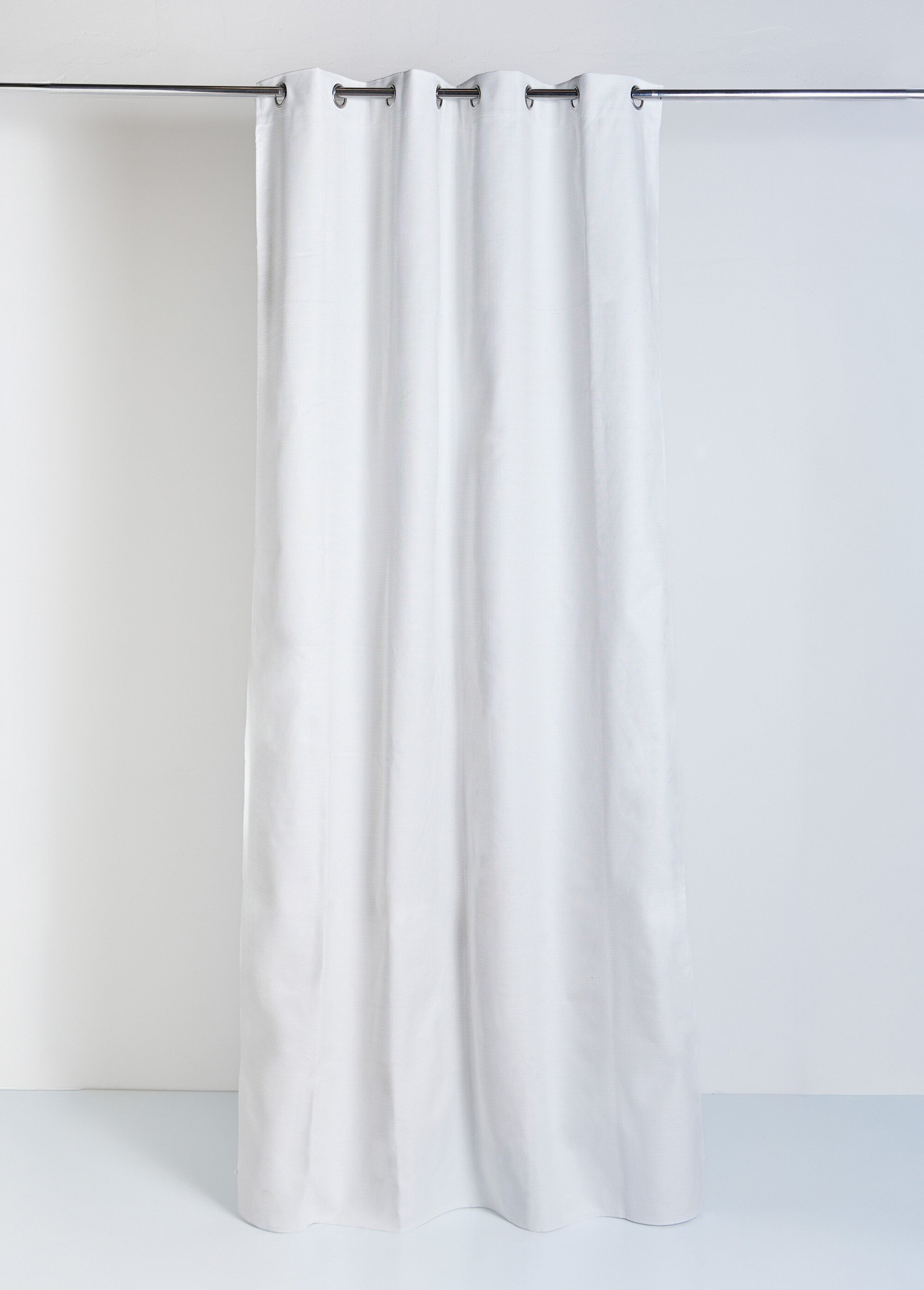 Rideau occultant tramé 1 panneau œillets