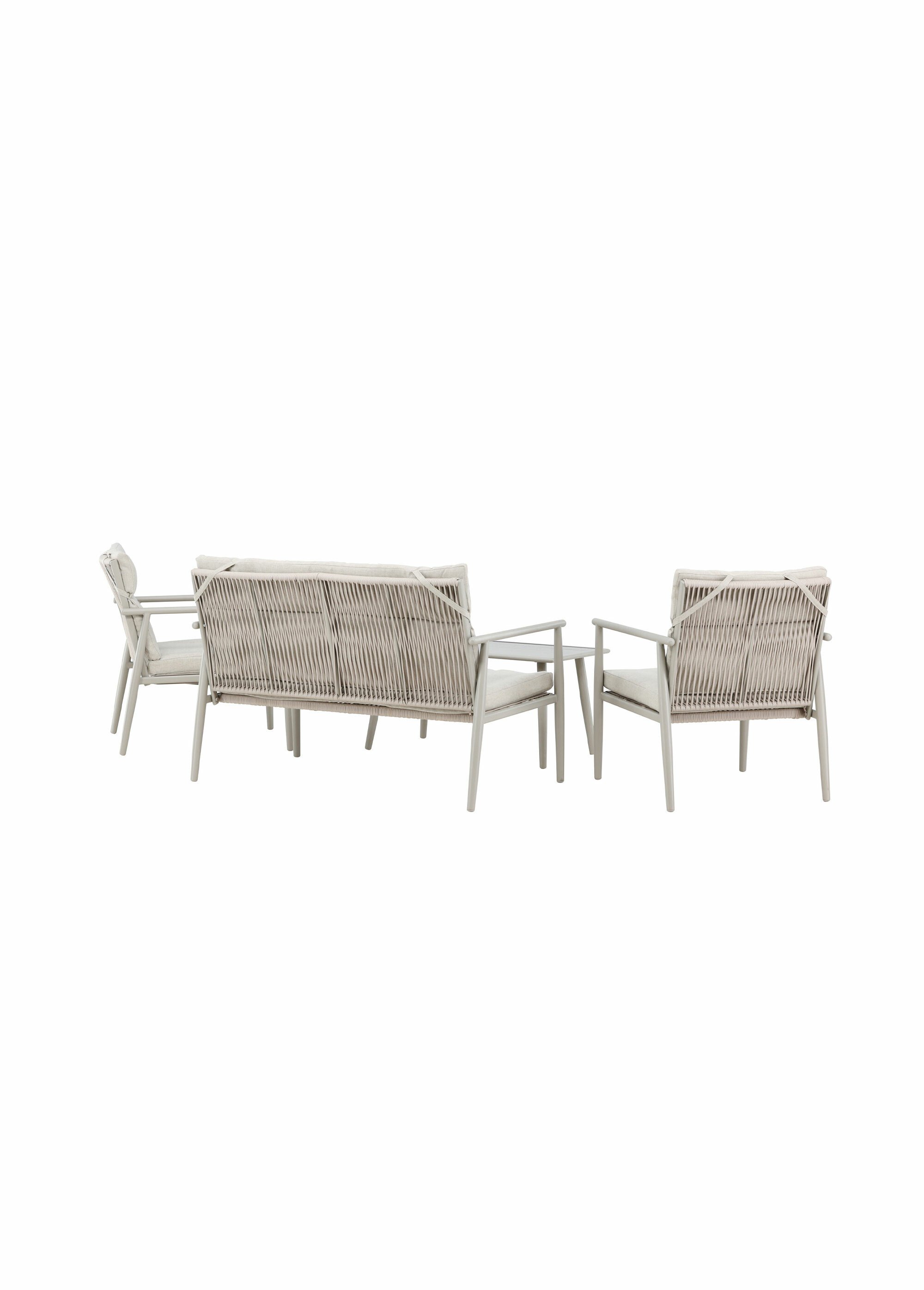 Set Canapé + 2 Fauteuils + Table basse BEIGE VEN-9802-222 DO1