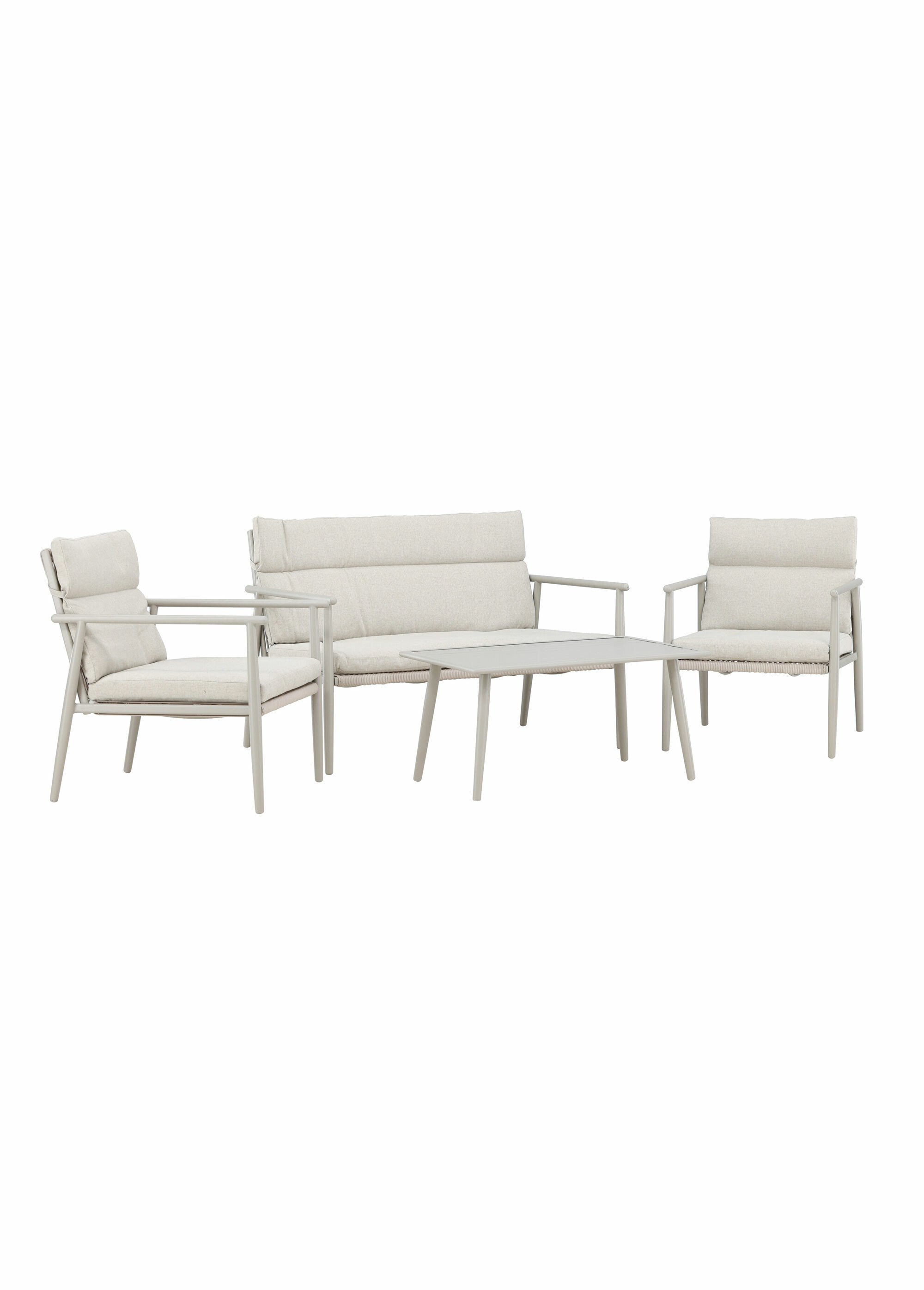 Set Canapé + 2 Fauteuils + Table basse BEIGE VEN-9802-222 FA1