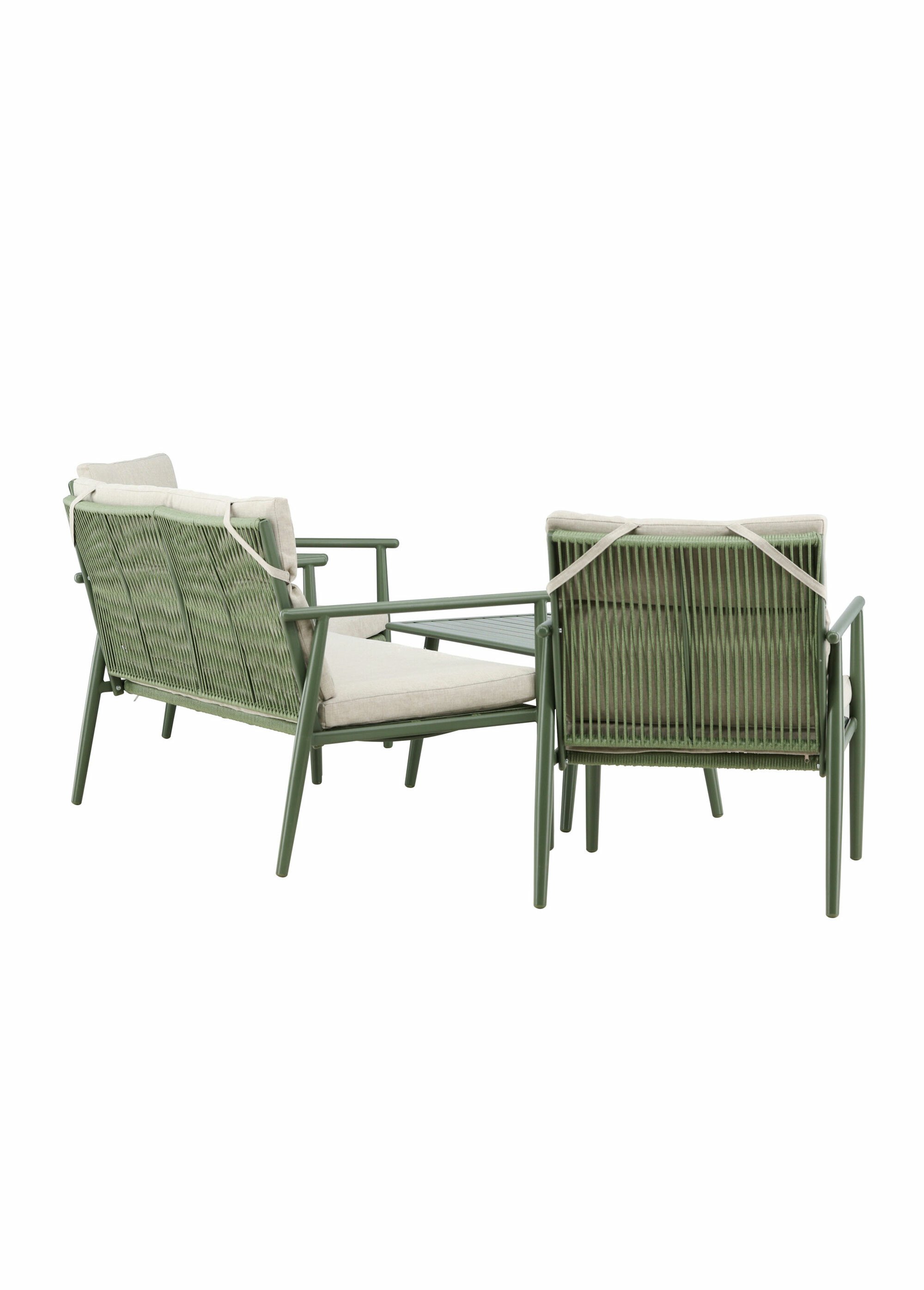 Set Canapé + 2 Fauteuils + Table basse VERT VEN-9802-222 DO1