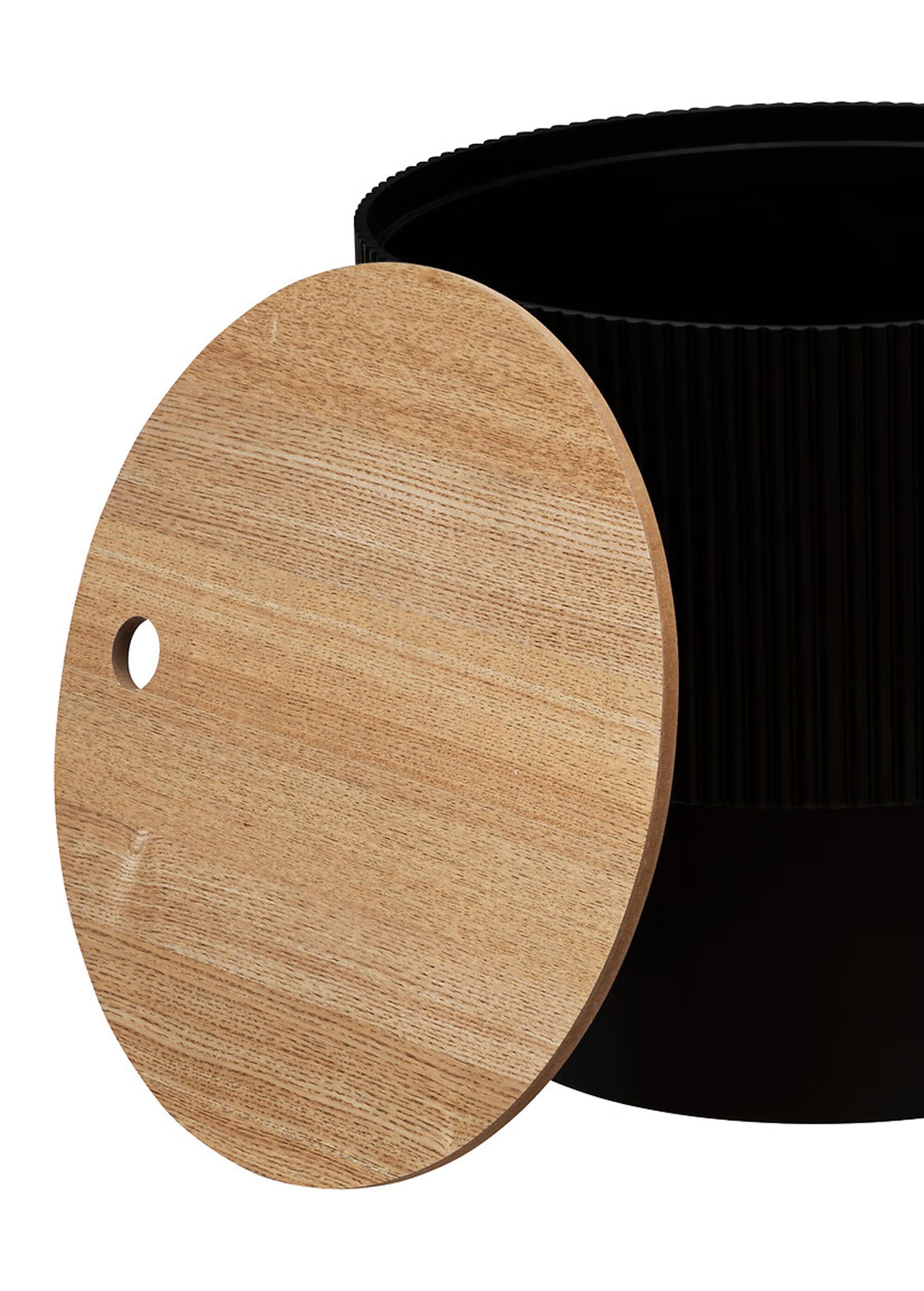 Table d'appoint avec rangement caché NOIR JJA-197740D DE1