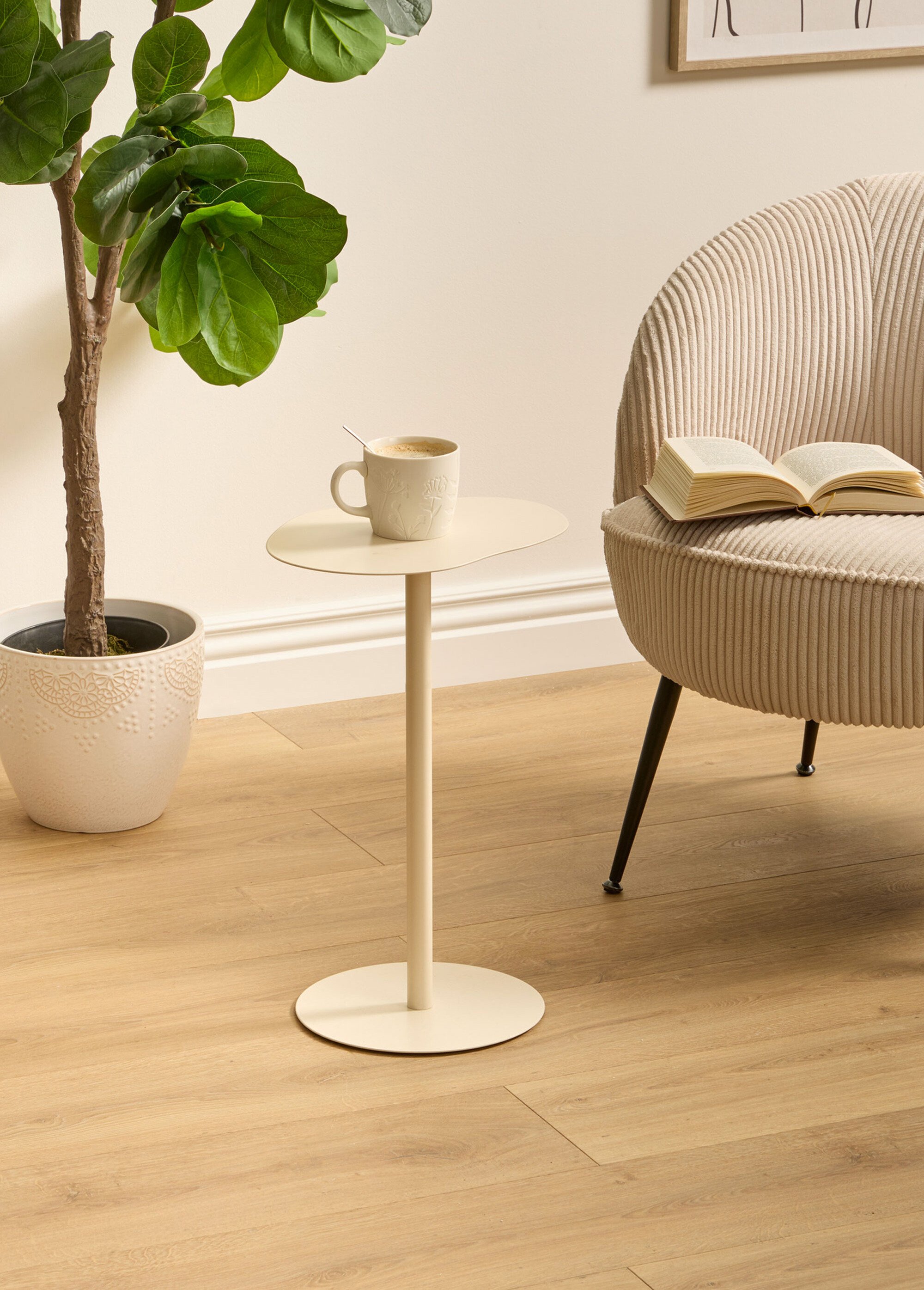 Table d'appoint métal, forme organique BEIGE JJA-213076C SI1