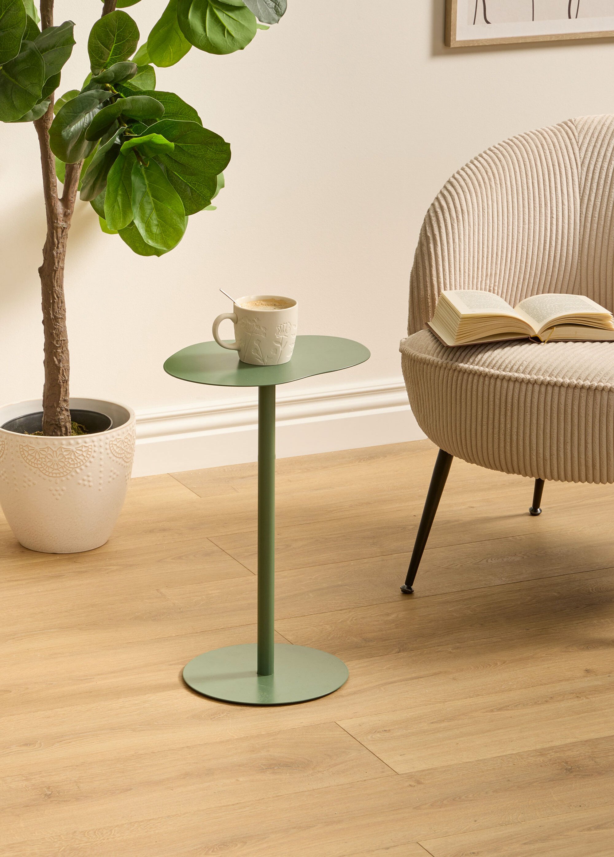Table d'appoint métal, forme organique VERT JJA-213076C SI1