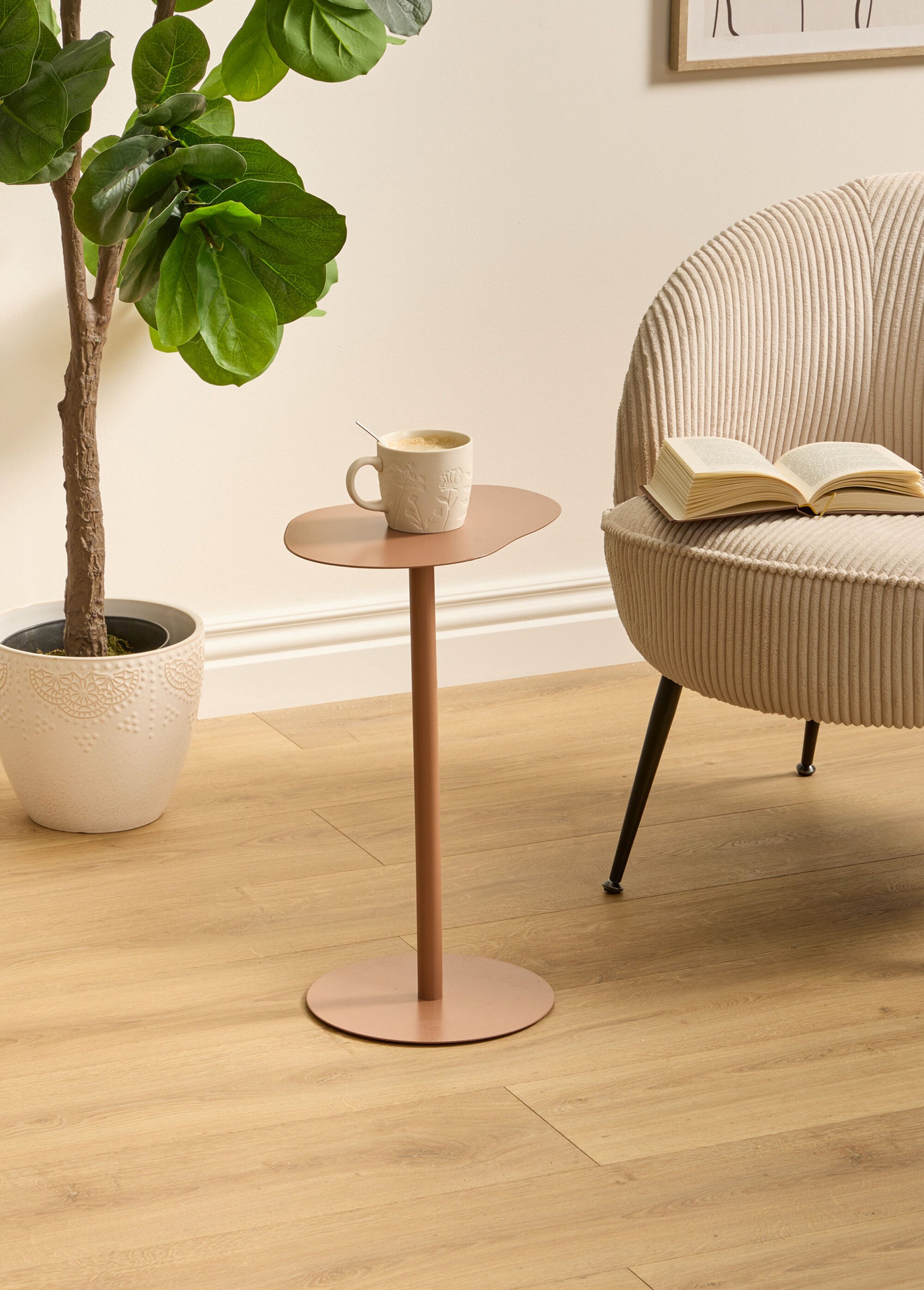 Table d'appoint métal, forme organique CUIVRE JJA-213076C SI1