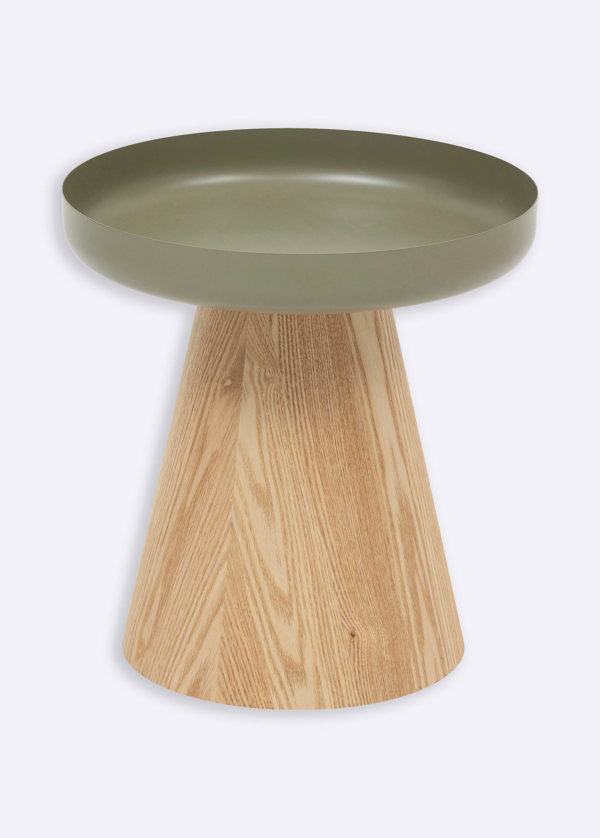 Table d'appoint métal, pied conique bois VERT JJA-206054A FA1