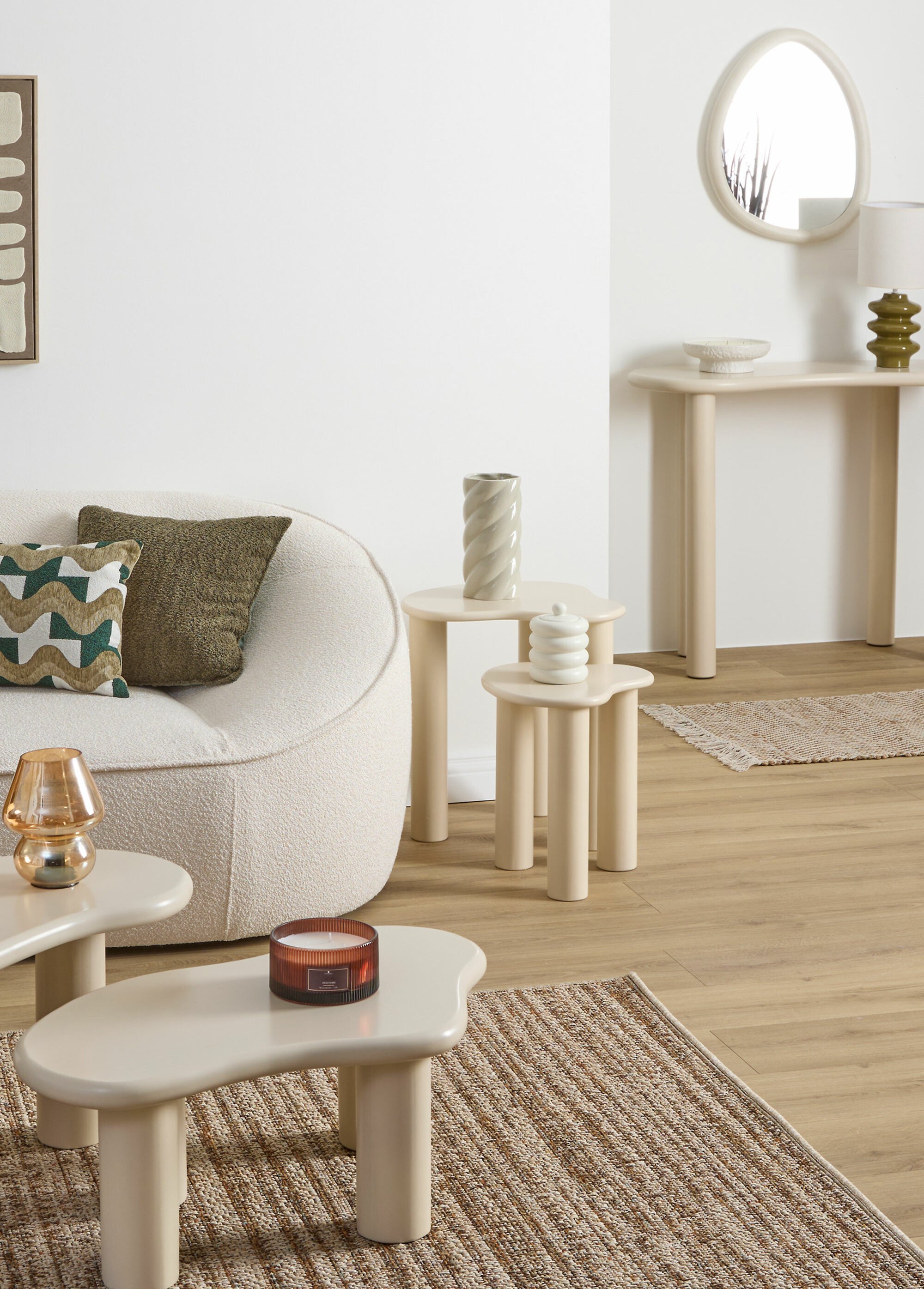 Tables gigognes de formes organiques BEIGE JJA-206090 SI2