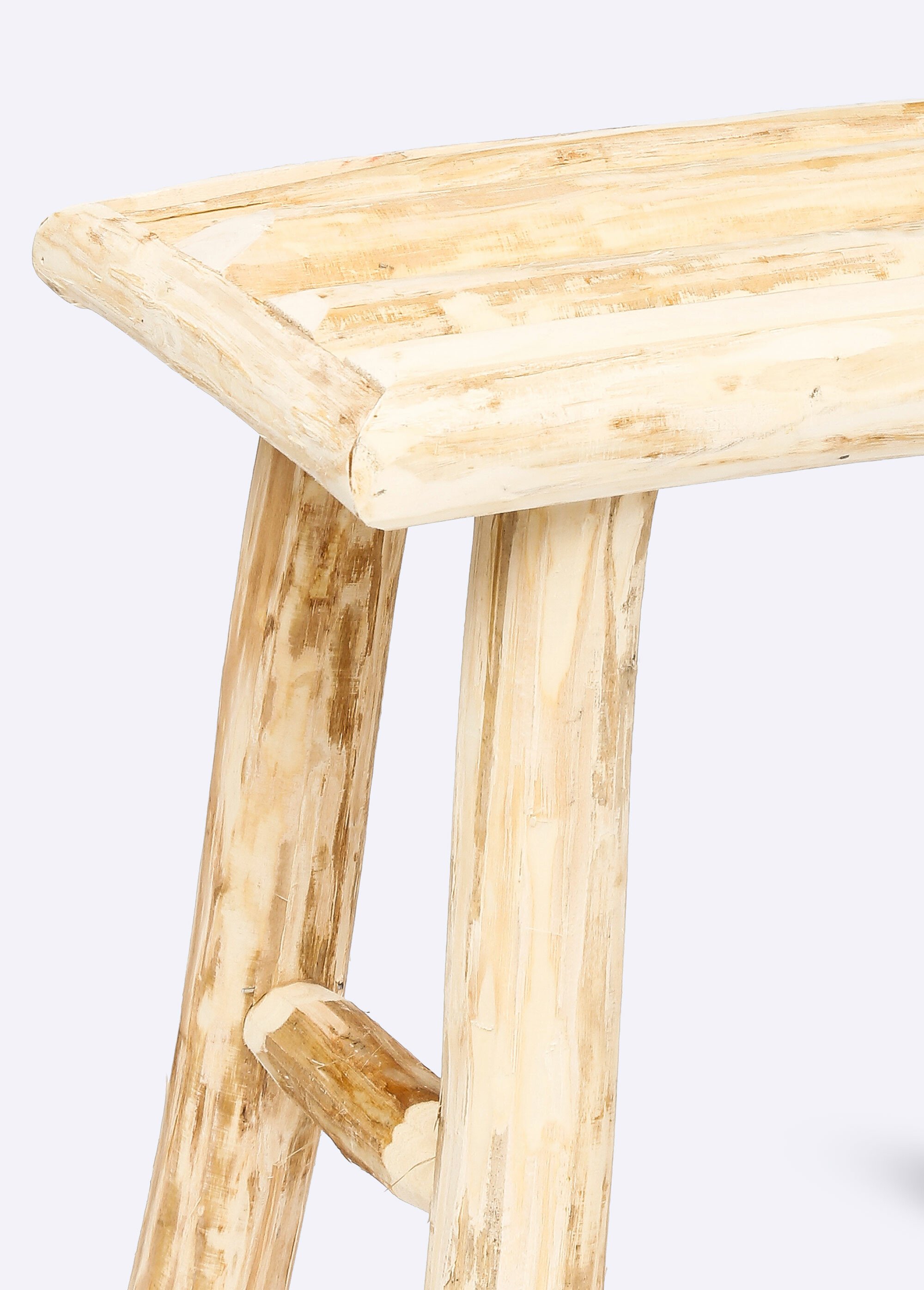 Tabouret en bois de peuplier brut MARRON JJA-140101 DE1