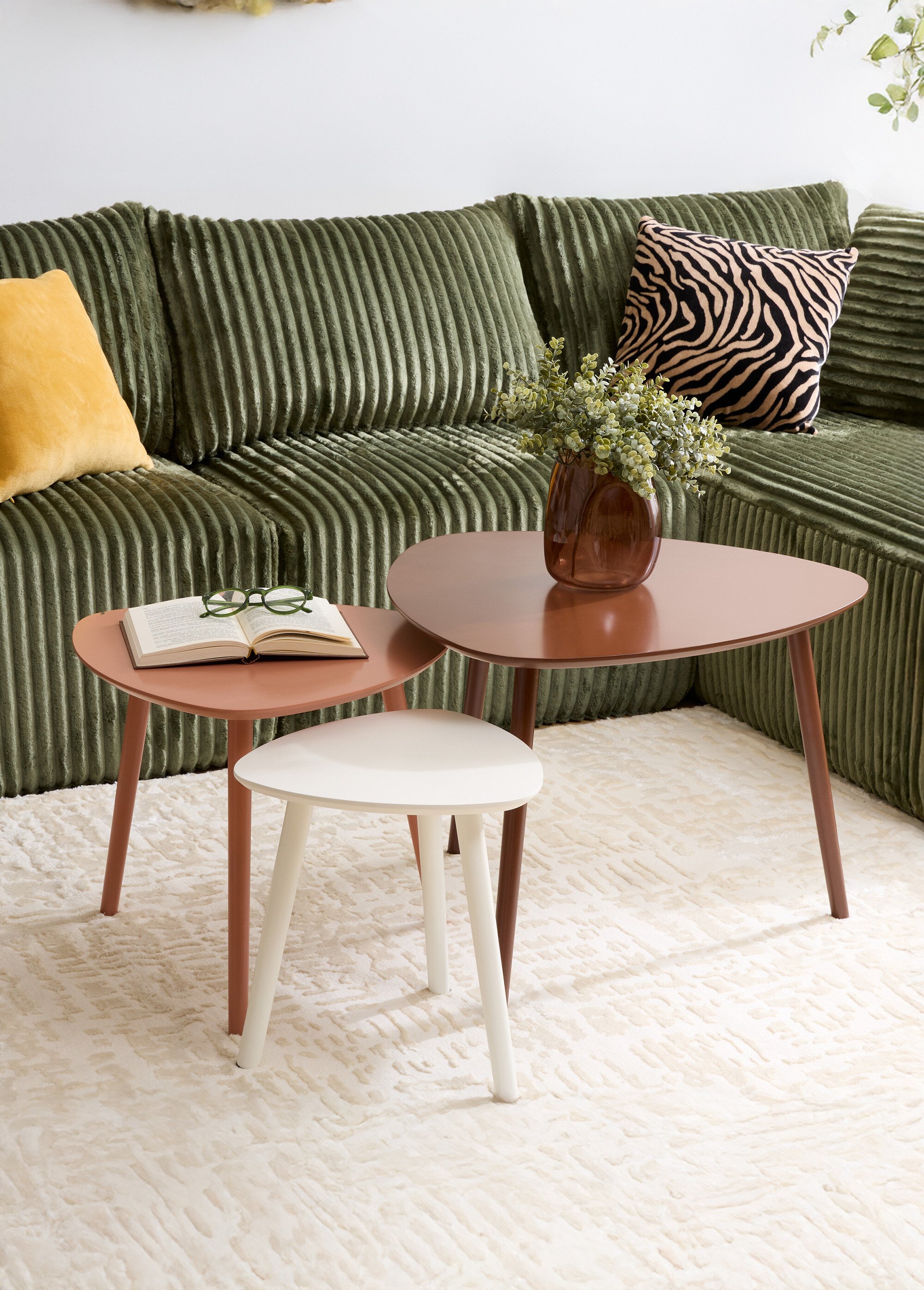 Trio de tables gigognes formes épurées MARRON JJA-157052I SI1