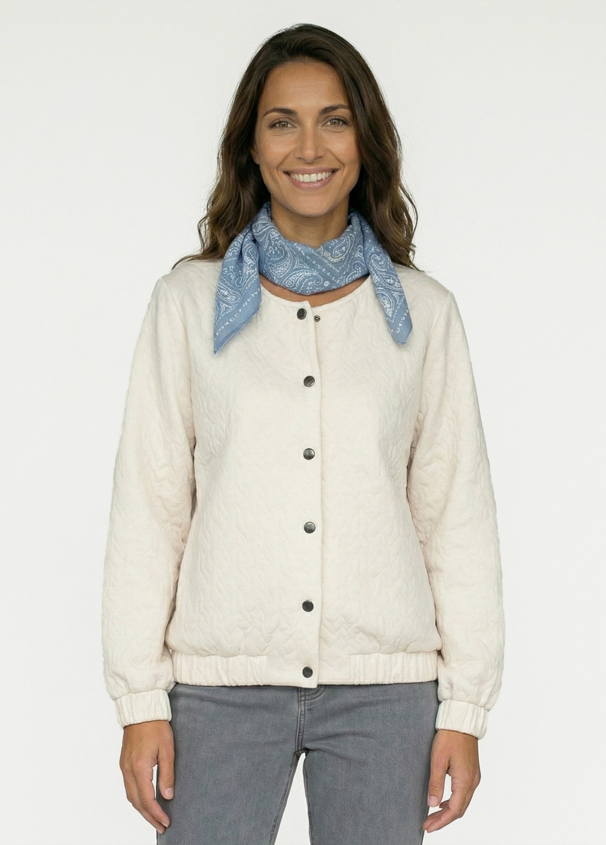 Blouson pressionné effet matelassé Femme Beige TAIGA FA1